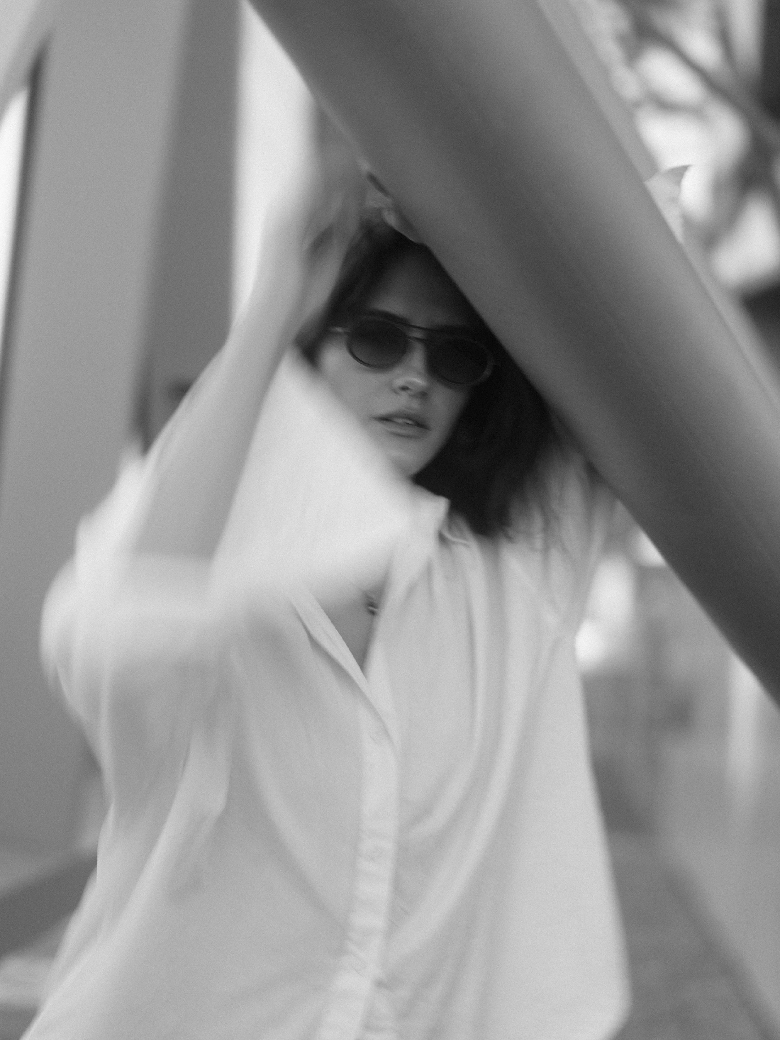 A women's photoshoot in the center of Kazan