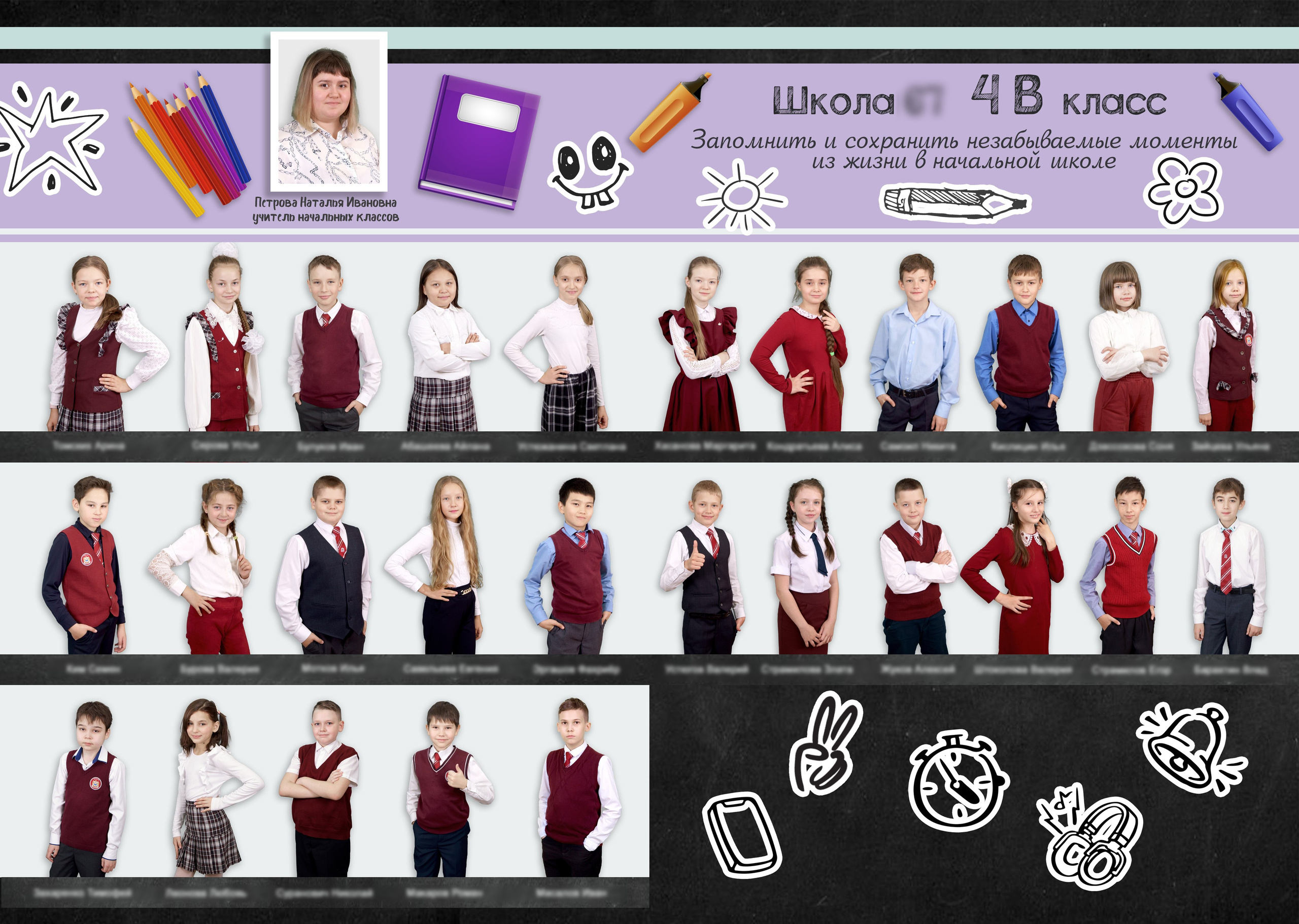 Дизайны выпускных альбомов для 4 класса