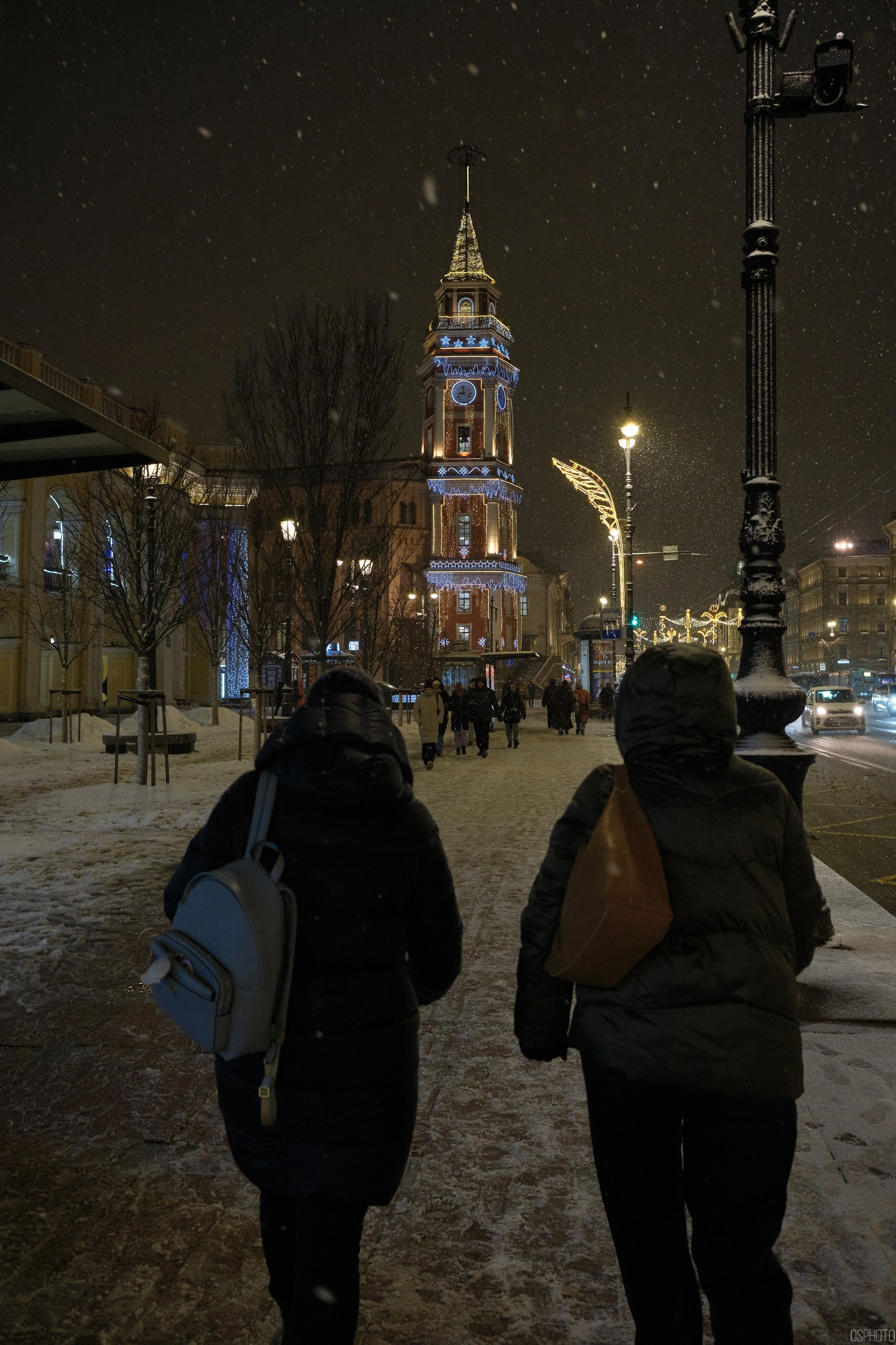 Снег и туман в Санкт-Петербурге. Фотографъ Сергѣевъ. Поймать мгновеніе