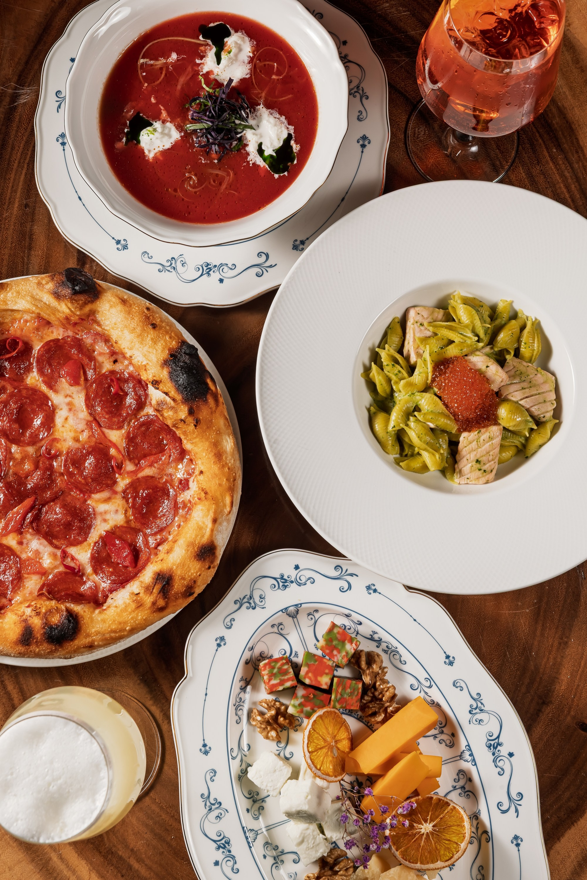 Съёмка меню La Latteria Garden Italian Restaurant — фото итальянской кухни в Коломенском