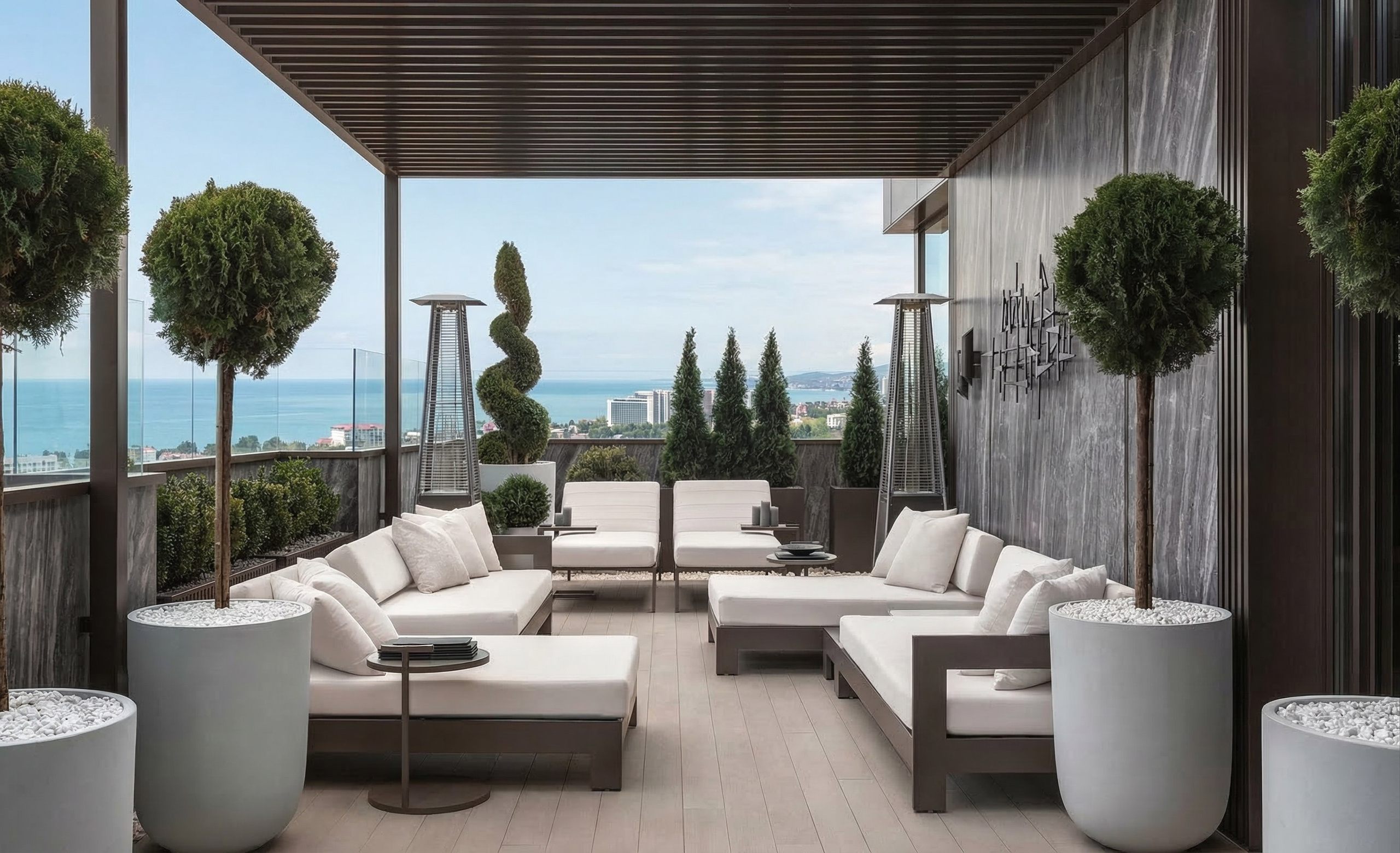 Дизайн двухуровневого пентхауса 500 м² с террасами и Wellness-зоной | Валерия Котович