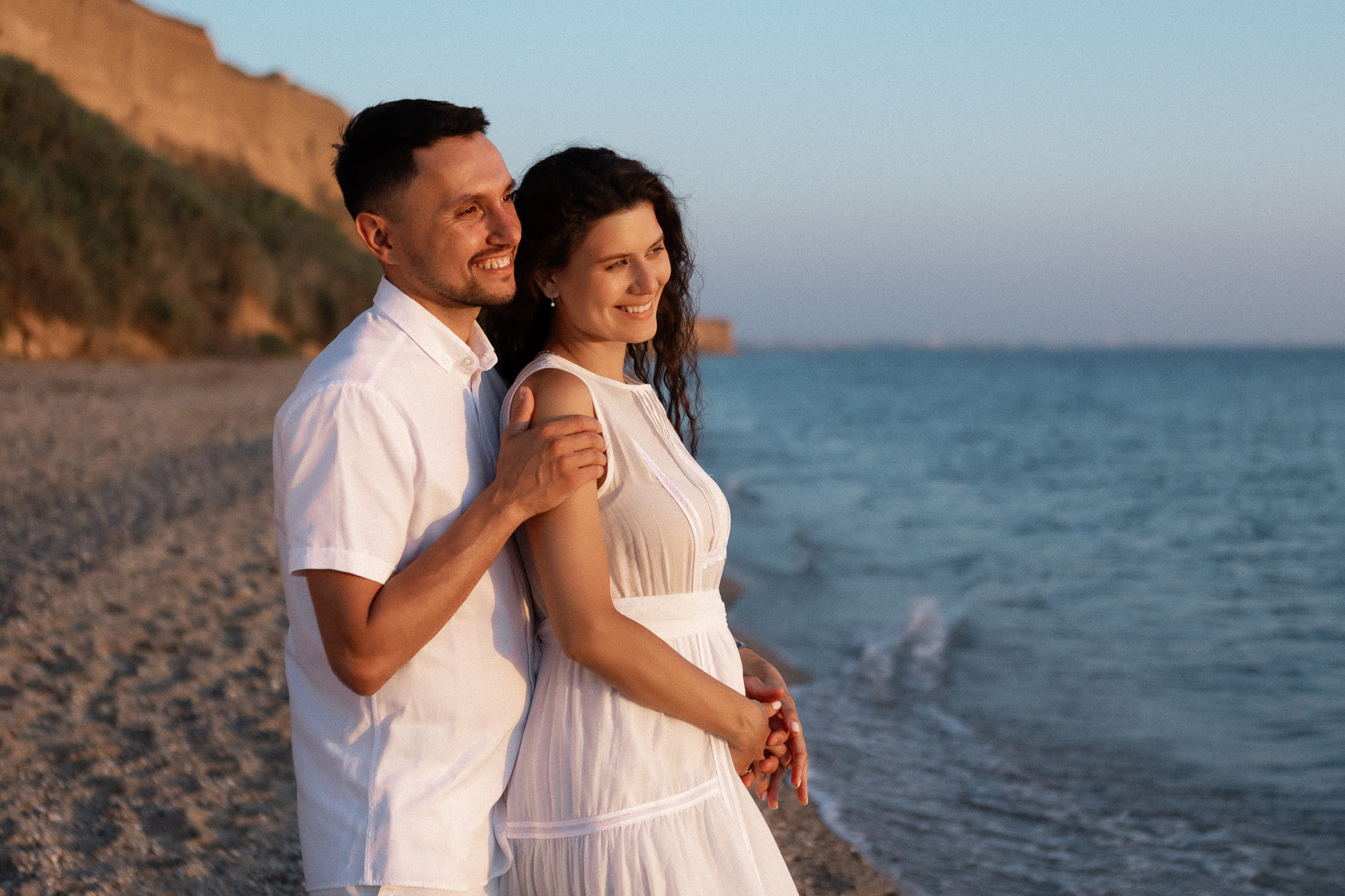 Женя и Настя - Лавстори на западном берегу Крыма в Орловке и Каче. Свадебный фотограф, фотосъемка в Крыму, Севастополе, Симферополе, Ялте