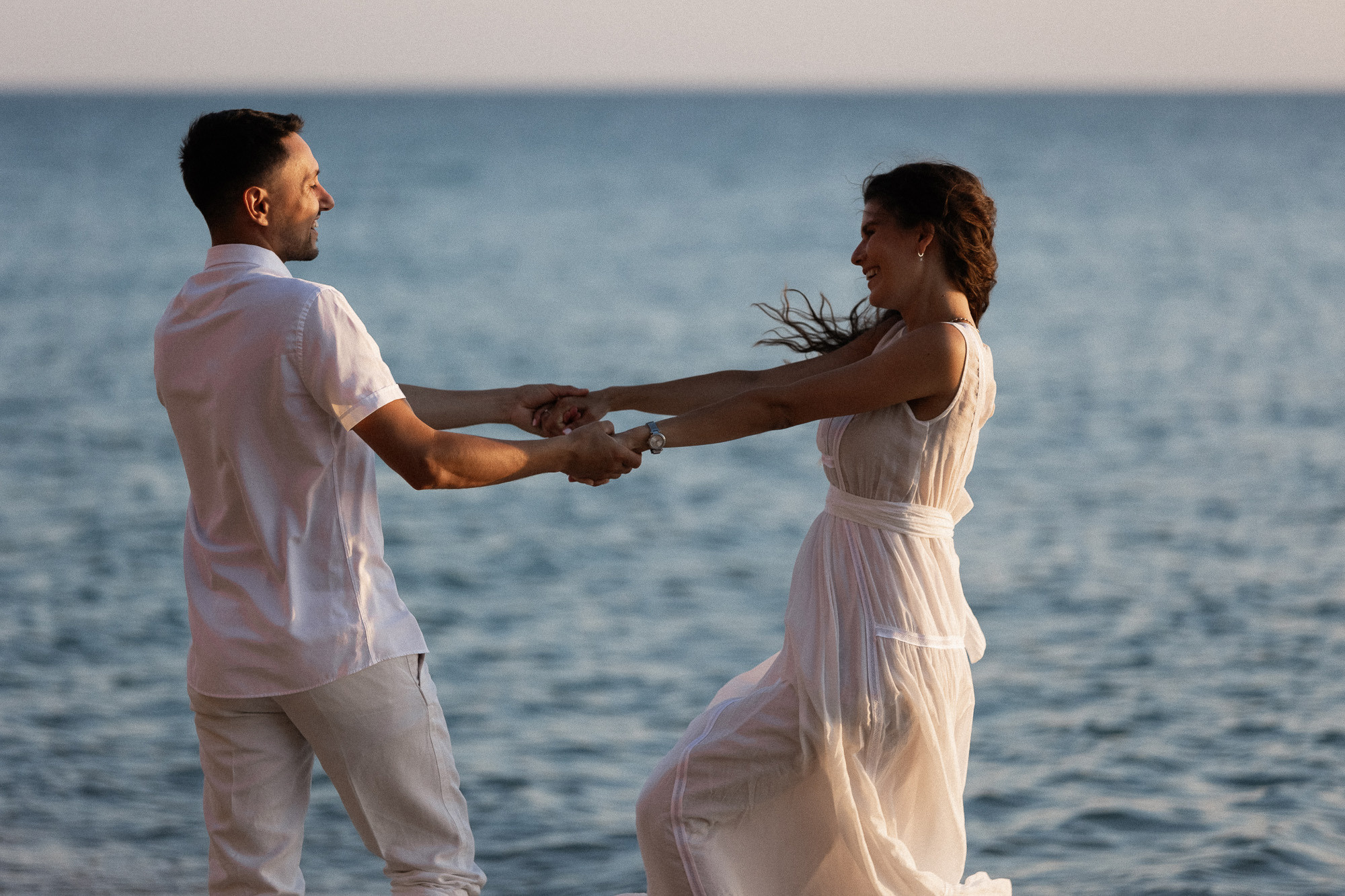 Женя и Настя - Лавстори на западном берегу Крыма в Орловке и Каче. Свадебный фотограф, фотосъемка в Крыму, Севастополе, Симферополе, Ялте