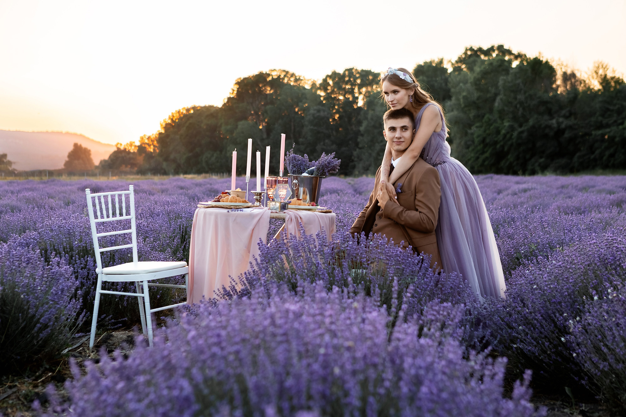 Вадим и Катя - свадебная выездная церемония и фотосессия в лаванде. Свадебный фотограф, фотосъемка в Крыму, Севастополе, Симферополе, Ялте