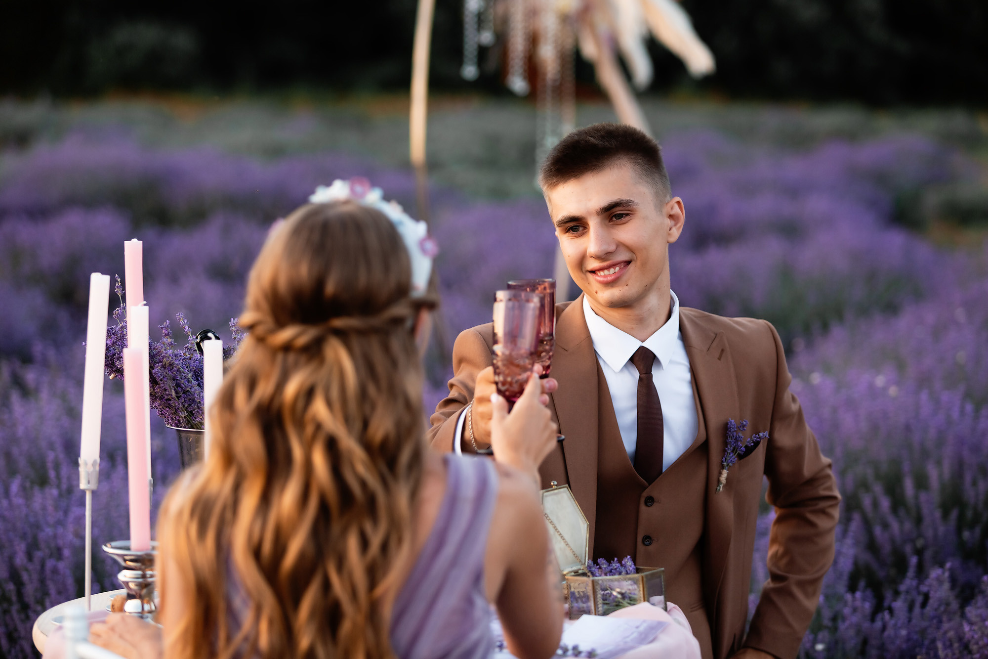 Вадим и Катя - свадебная выездная церемония и фотосессия в лаванде. Свадебный фотограф, фотосъемка в Крыму, Севастополе, Симферополе, Ялте