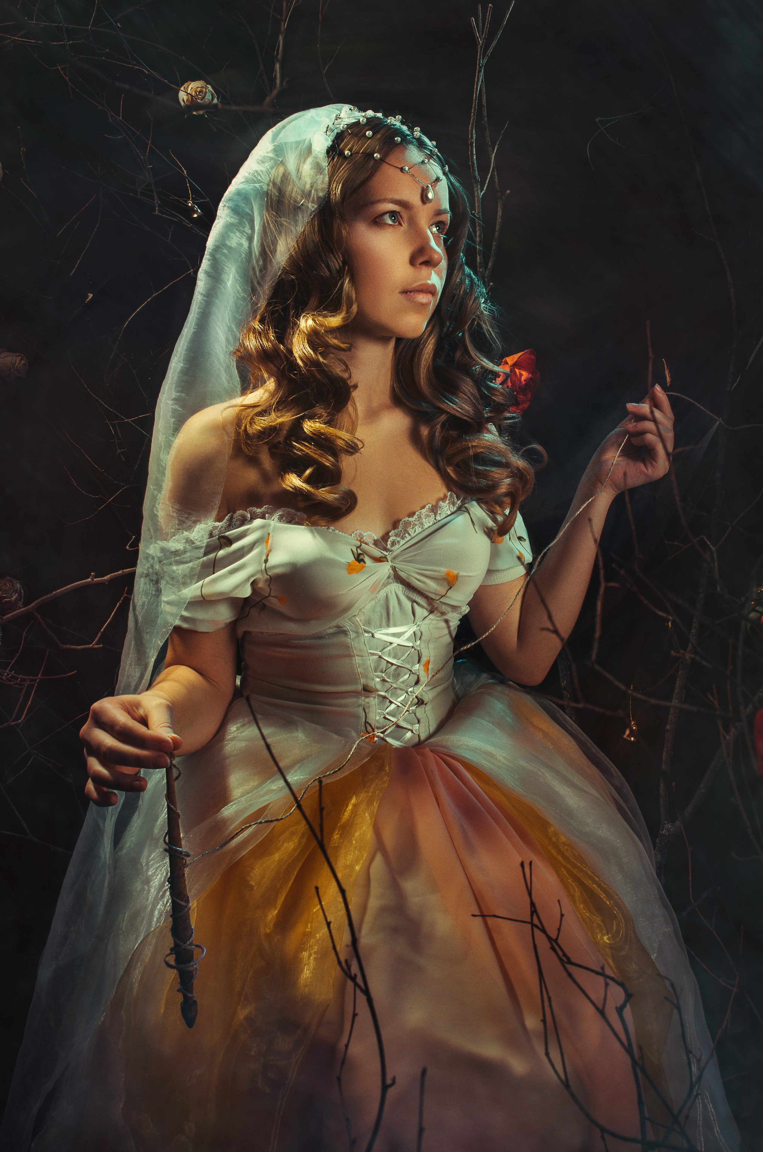 косплей на спящую красавицу, сказочная фотосессия с созданием образа