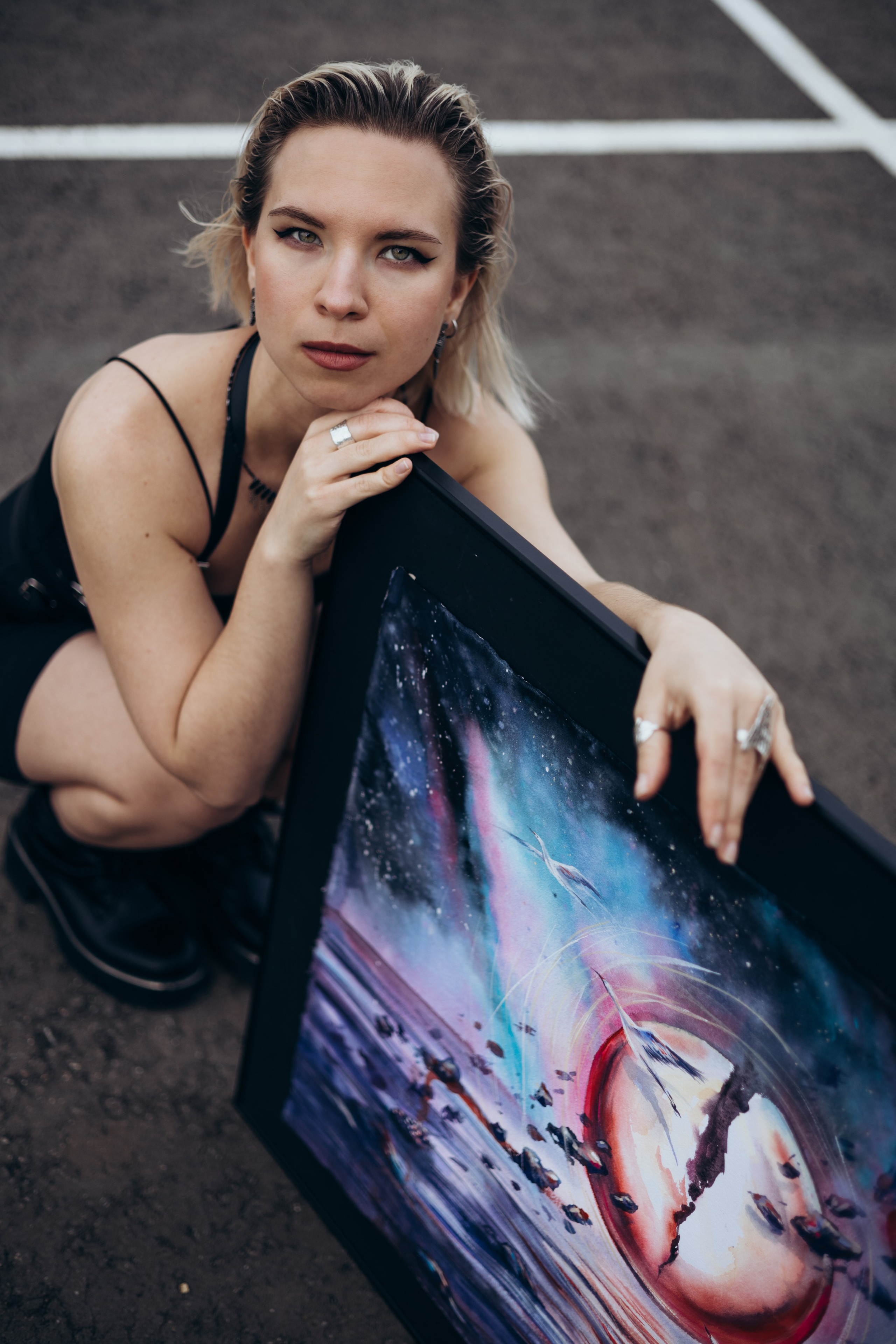 индивидуальная фотосессия для художницы на улице в москве