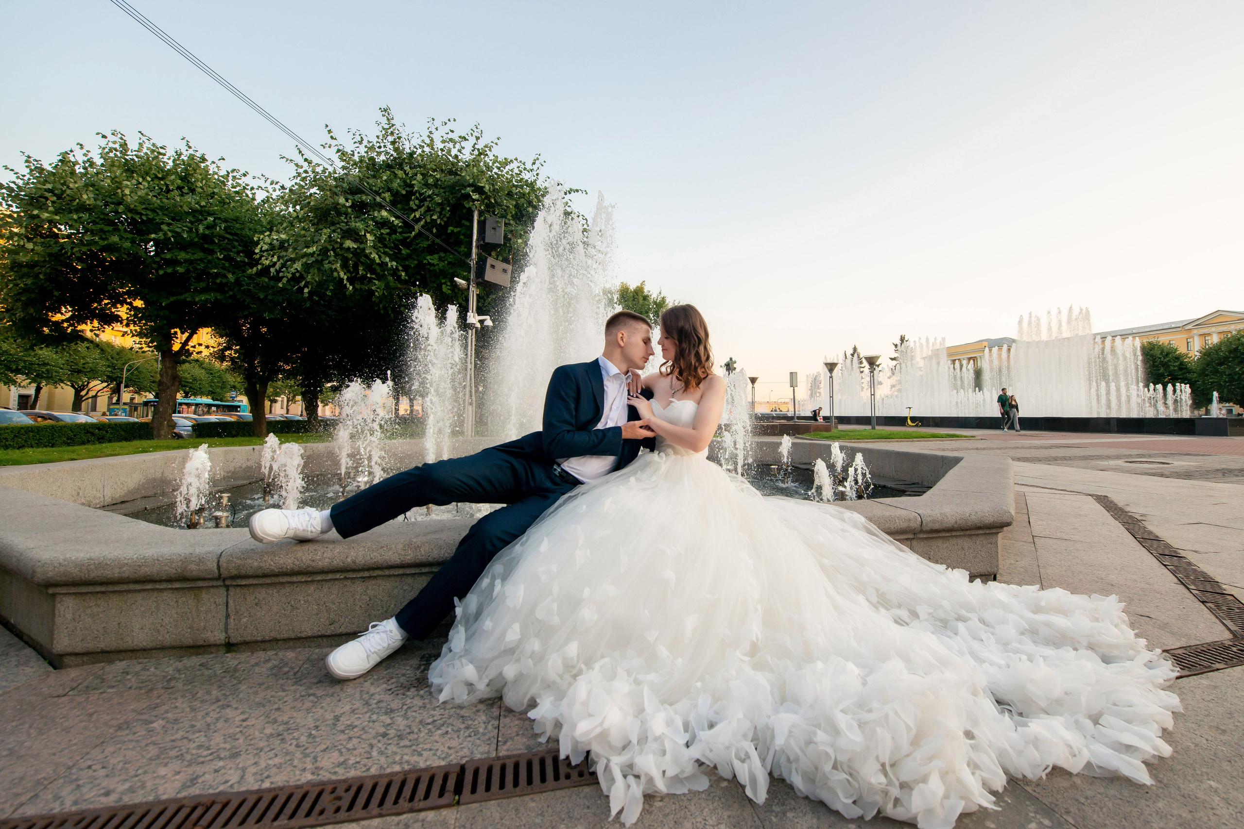 Зажигательная и динамичная свадебная фотосессия Анастасии и Максима. Портретный, семейный и свадебный фотограф в Санкт-Петербурге и в Пушкине Ширяев Денис
