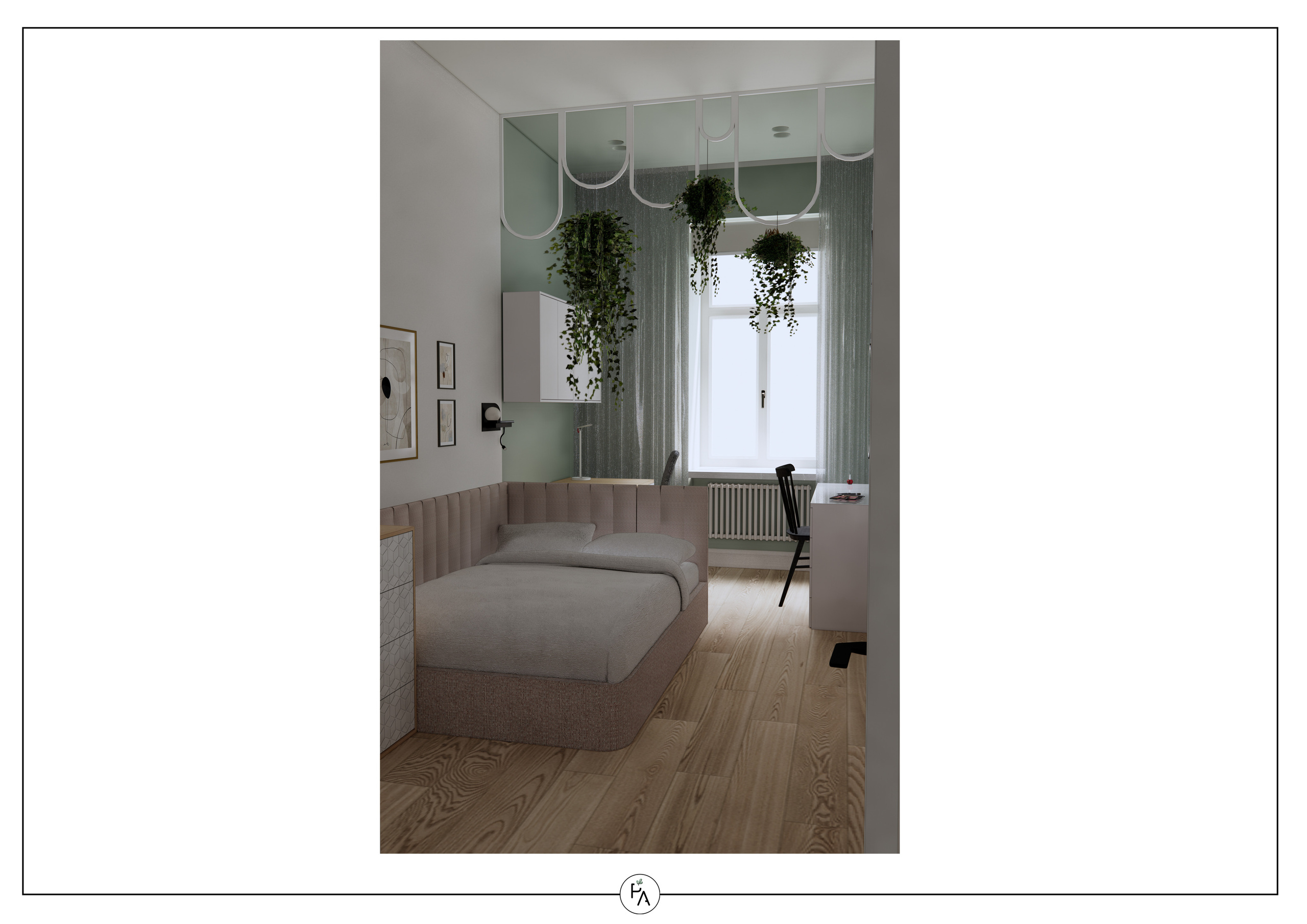 Implemented apartment design project. Interior designer Stockholm