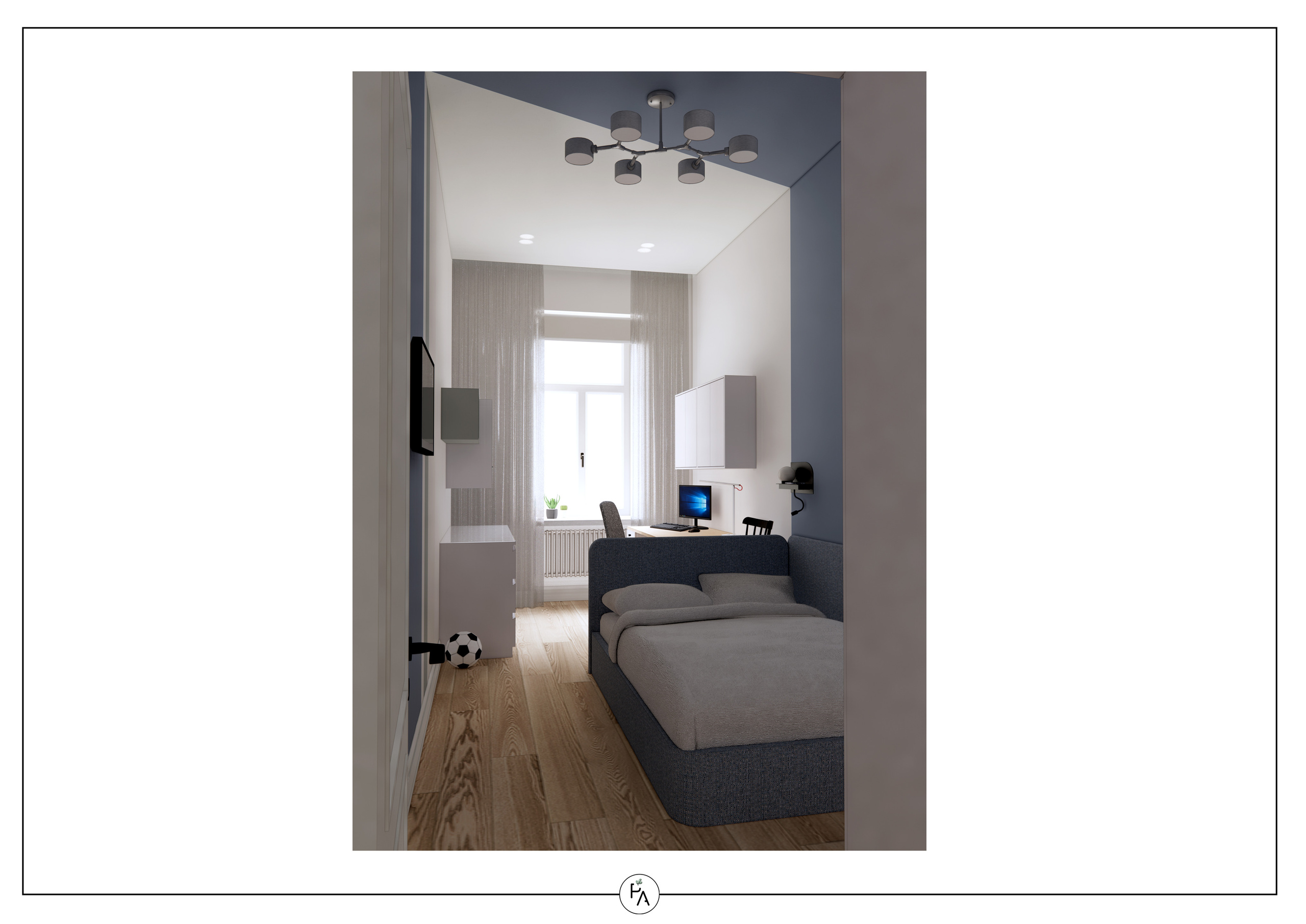Implemented apartment design project. Interior designer Stockholm