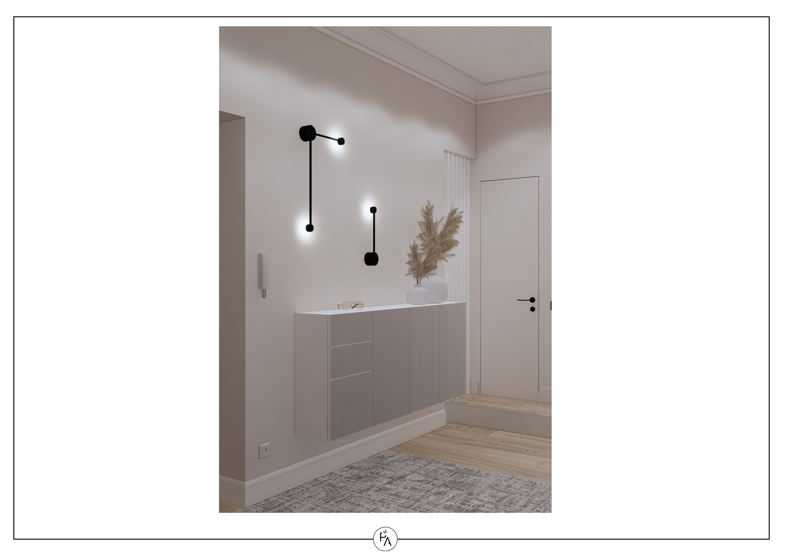 Implemented apartment design project. Interior designer Stockholm