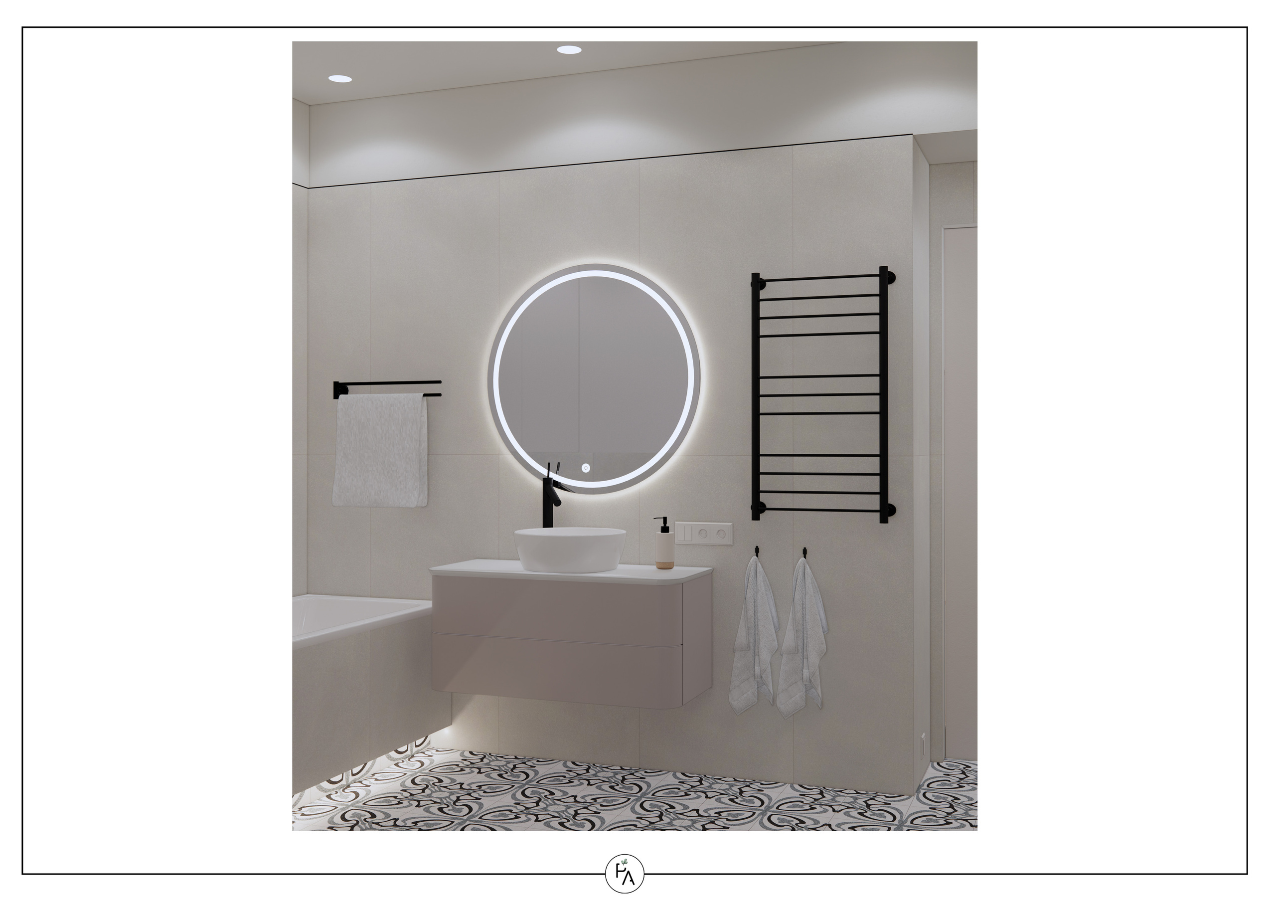 Implemented apartment design project. Interior designer Stockholm