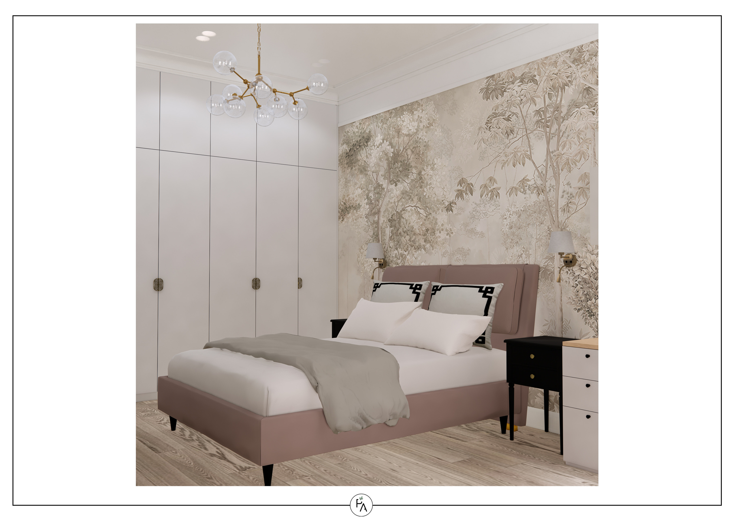 Implemented apartment design project. Interior designer Stockholm