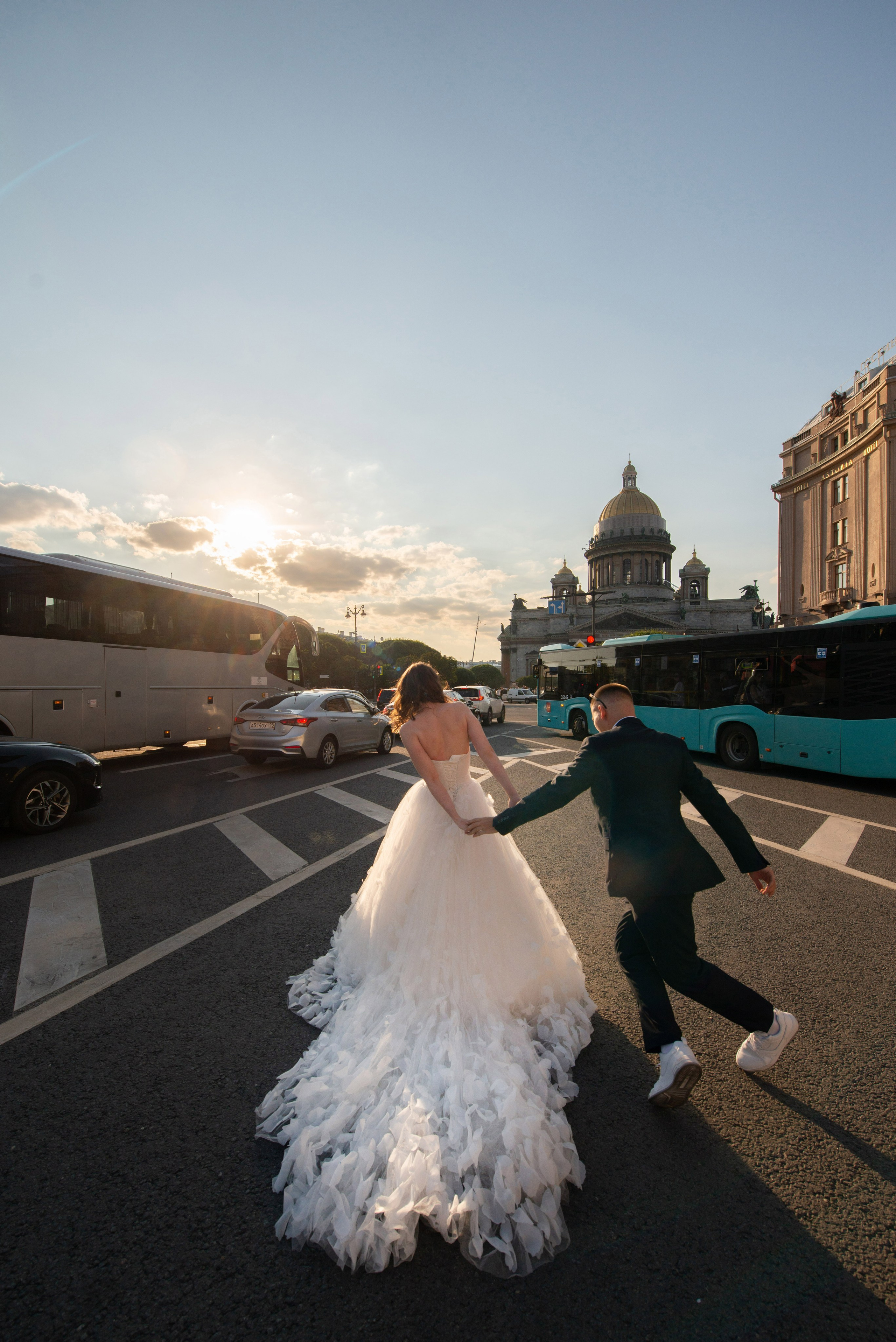 Зажигательная и динамичная свадебная фотосессия Анастасии и Максима. Портретный, семейный и свадебный фотограф в Санкт-Петербурге и в Пушкине Ширяев Денис