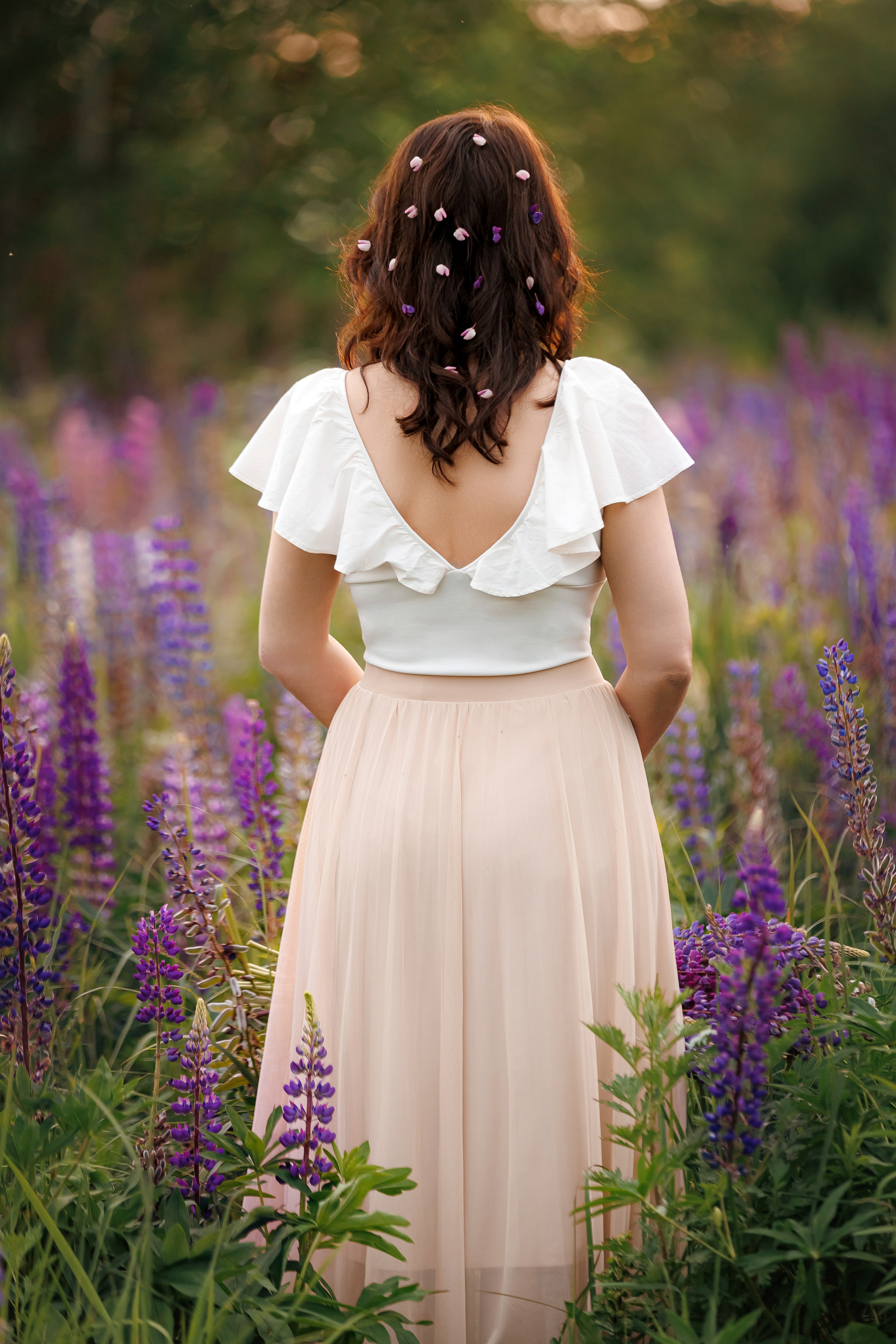 Оксана. Люпины. Семейный и детский фотограф Комина Елена, Власиха, Одинцово