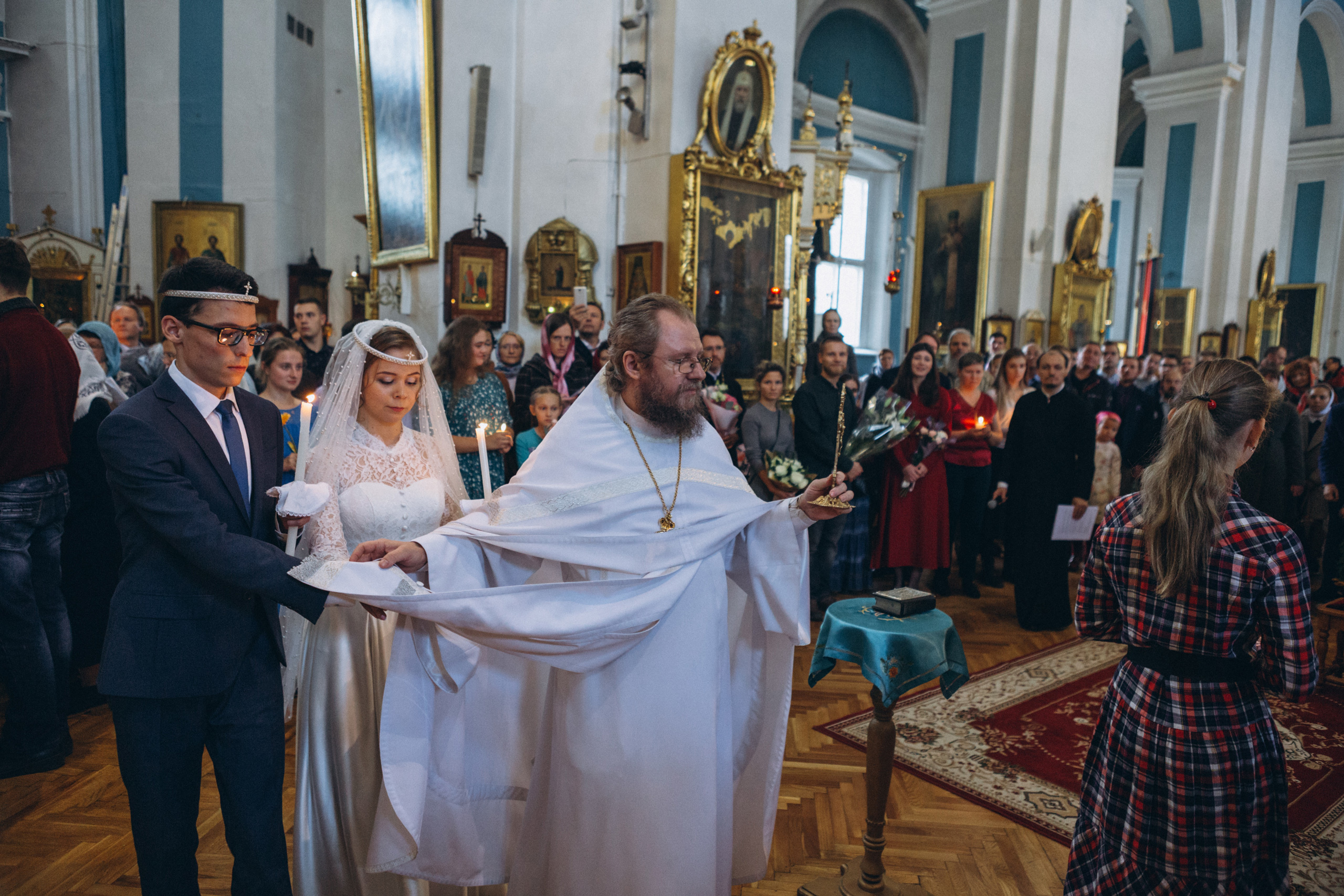 Венчание Дмитрия и Анны. Князь-Владимирский собор. Свадебный и семейный фотограф в Санкт-Петербурге Яцына Юрий. Видеоопер