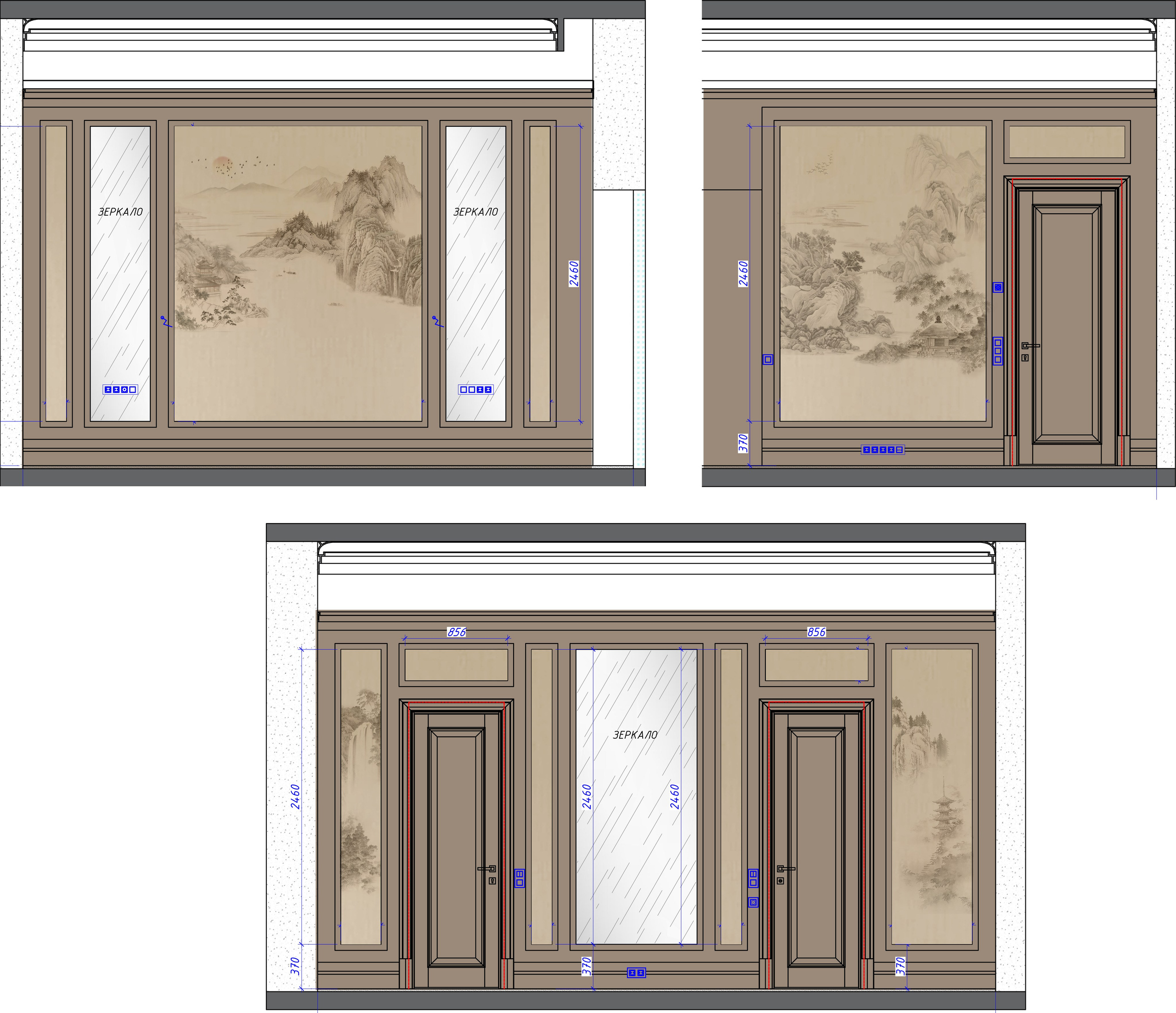 Варианты росписи для стен спальни. Художественная мастерская