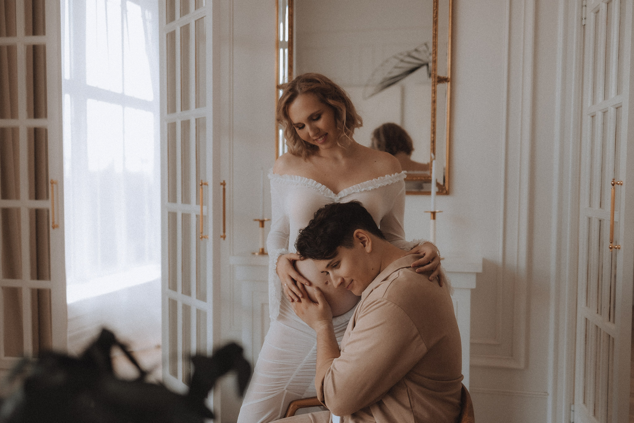 Фотосессия беременных в Москве в студиии