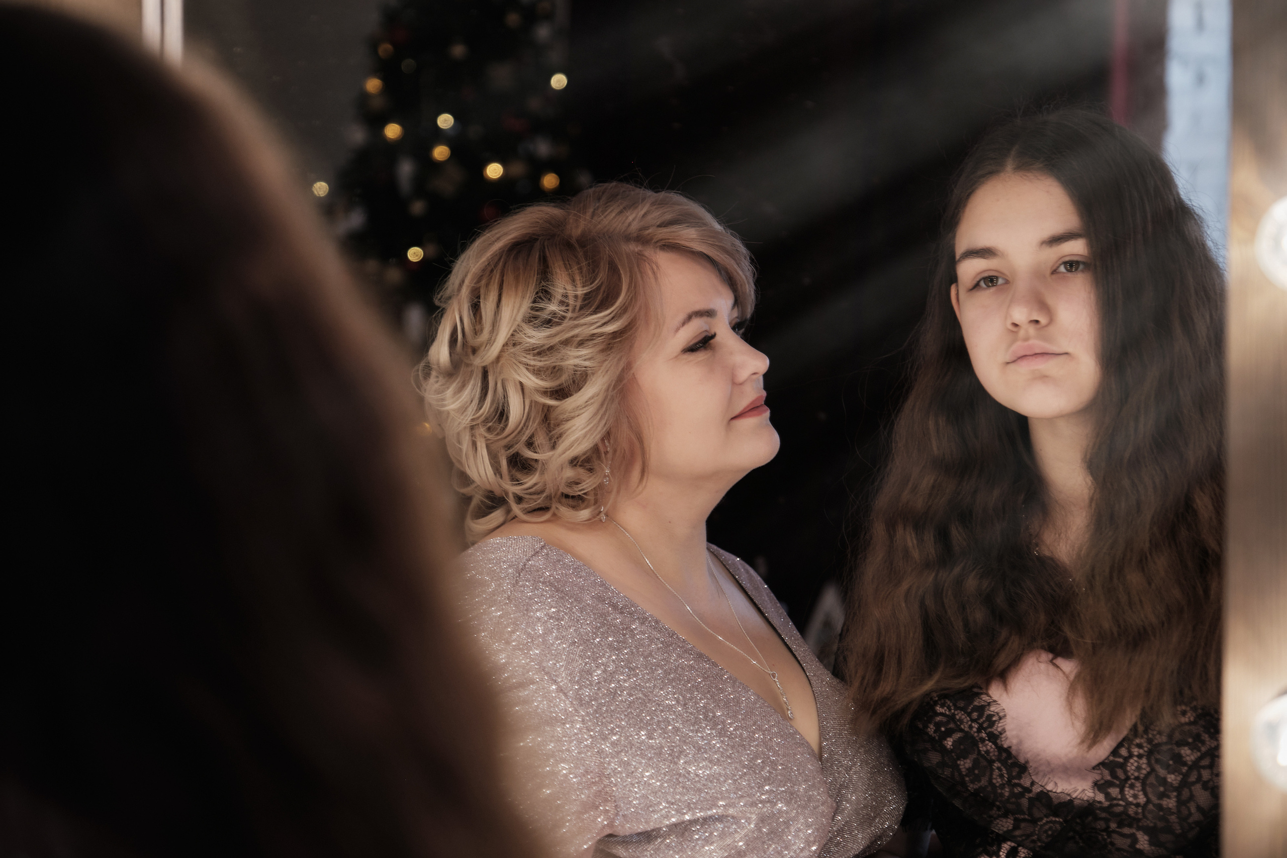 Семейная новогодняя фотосессия в студии Самара