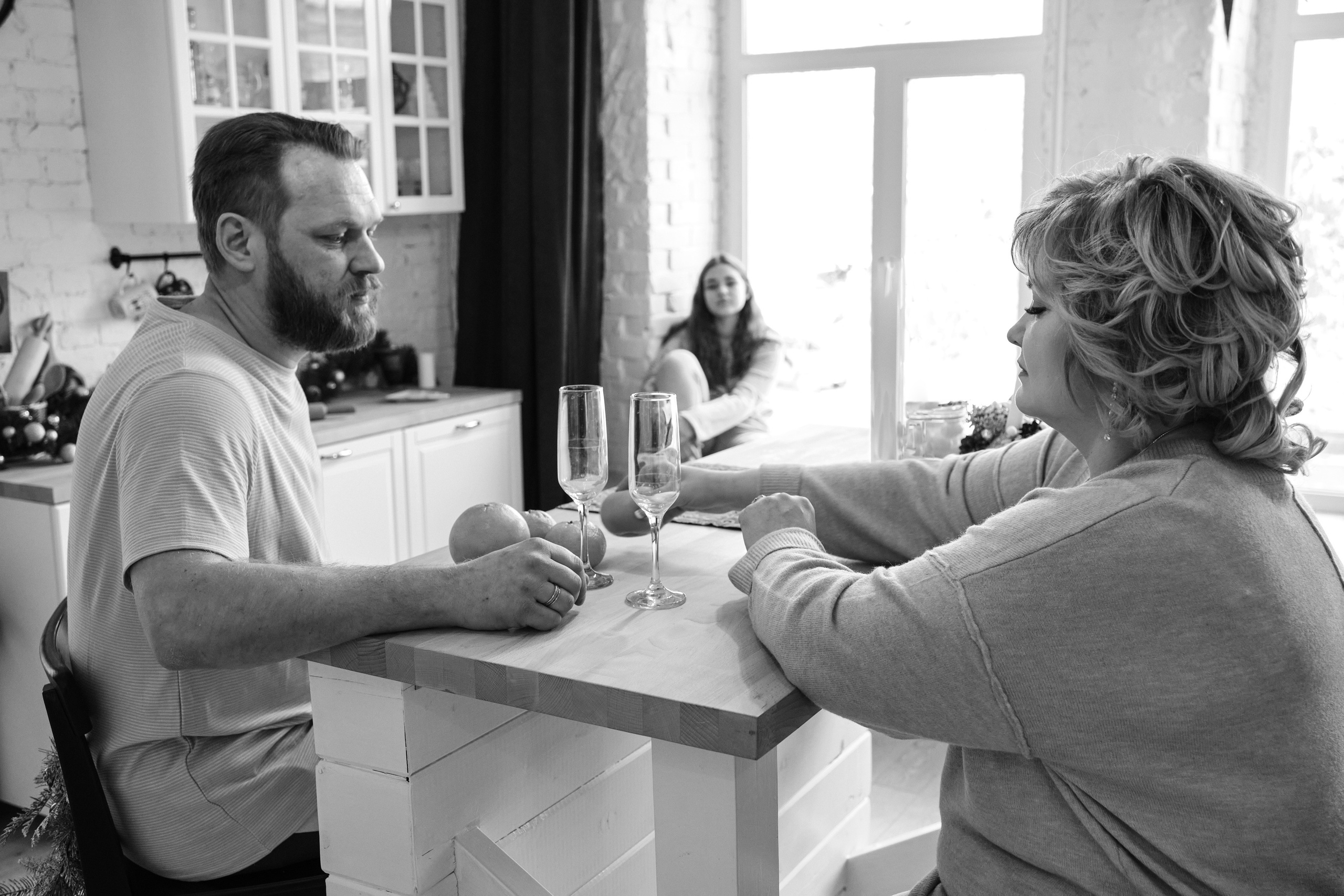 Семейная новогодняя фотосессия в студии Самара