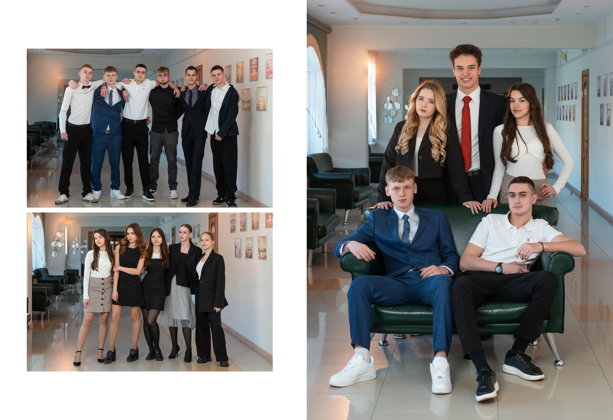 Пример многостраничного выпускного альбома в твердой обложке для 9 и 11 классов