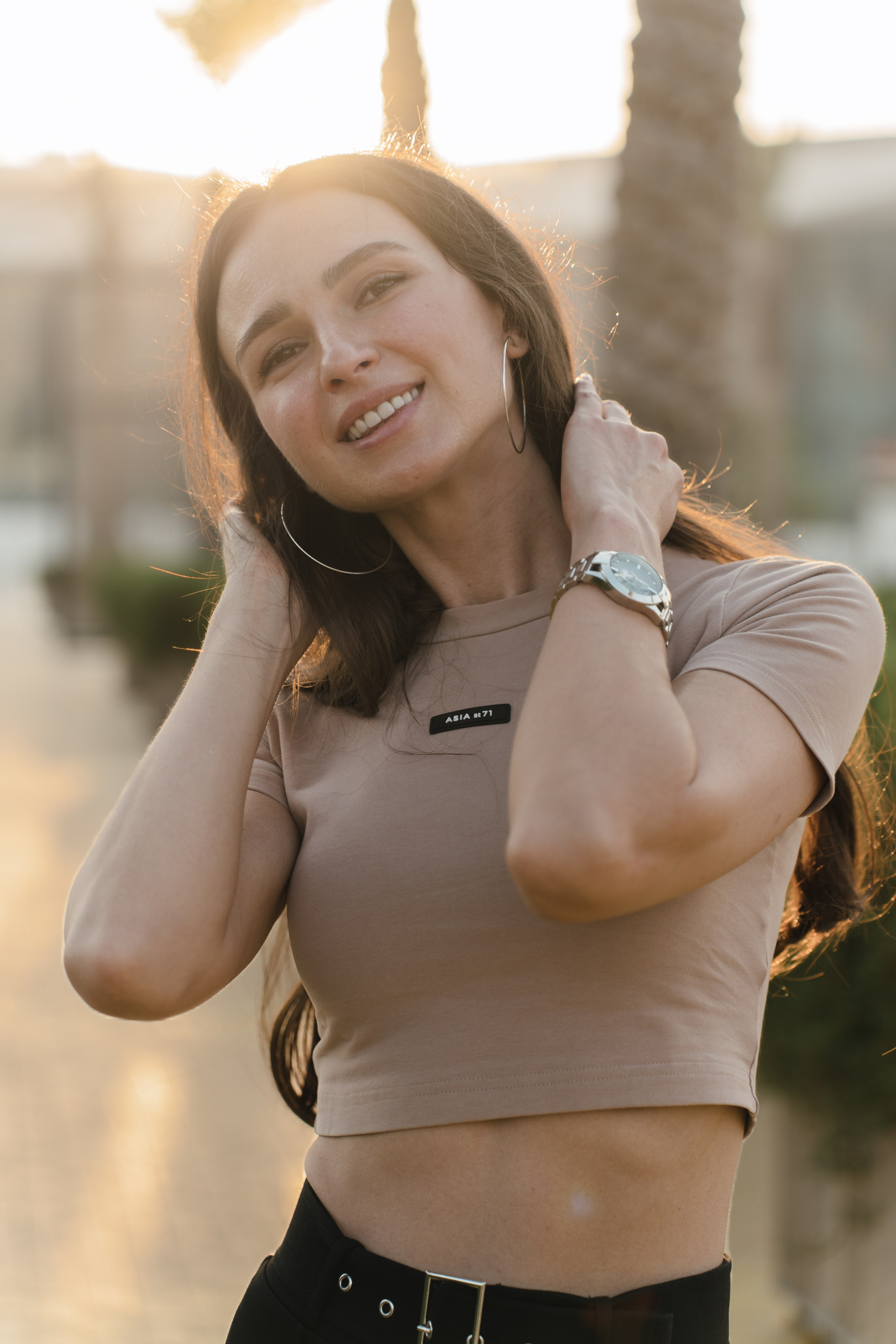 Editorial portrait in front of UAE Pavilion at Expo