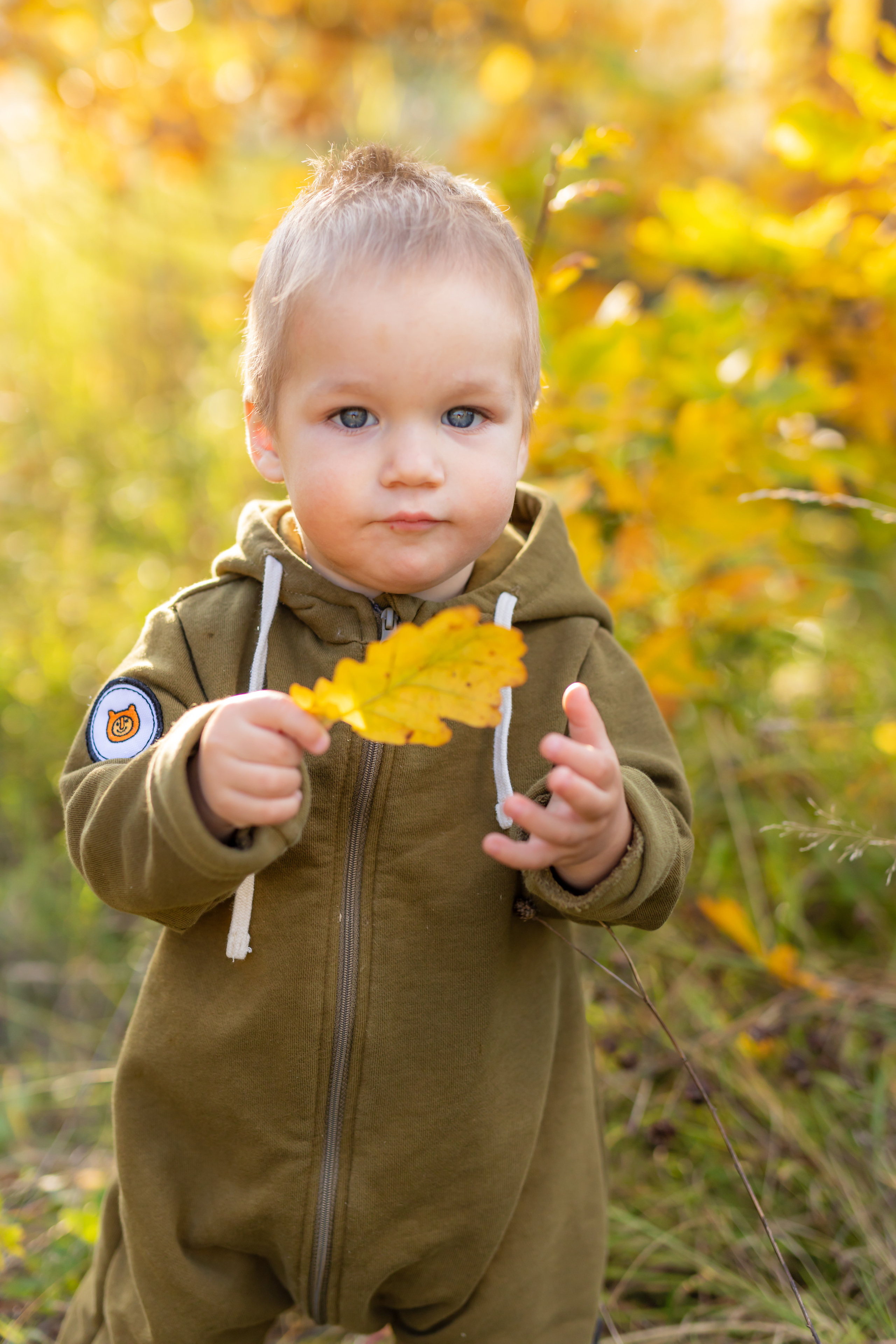 милый ребенок с осенним листиком , какие самые интересные поделки на осень