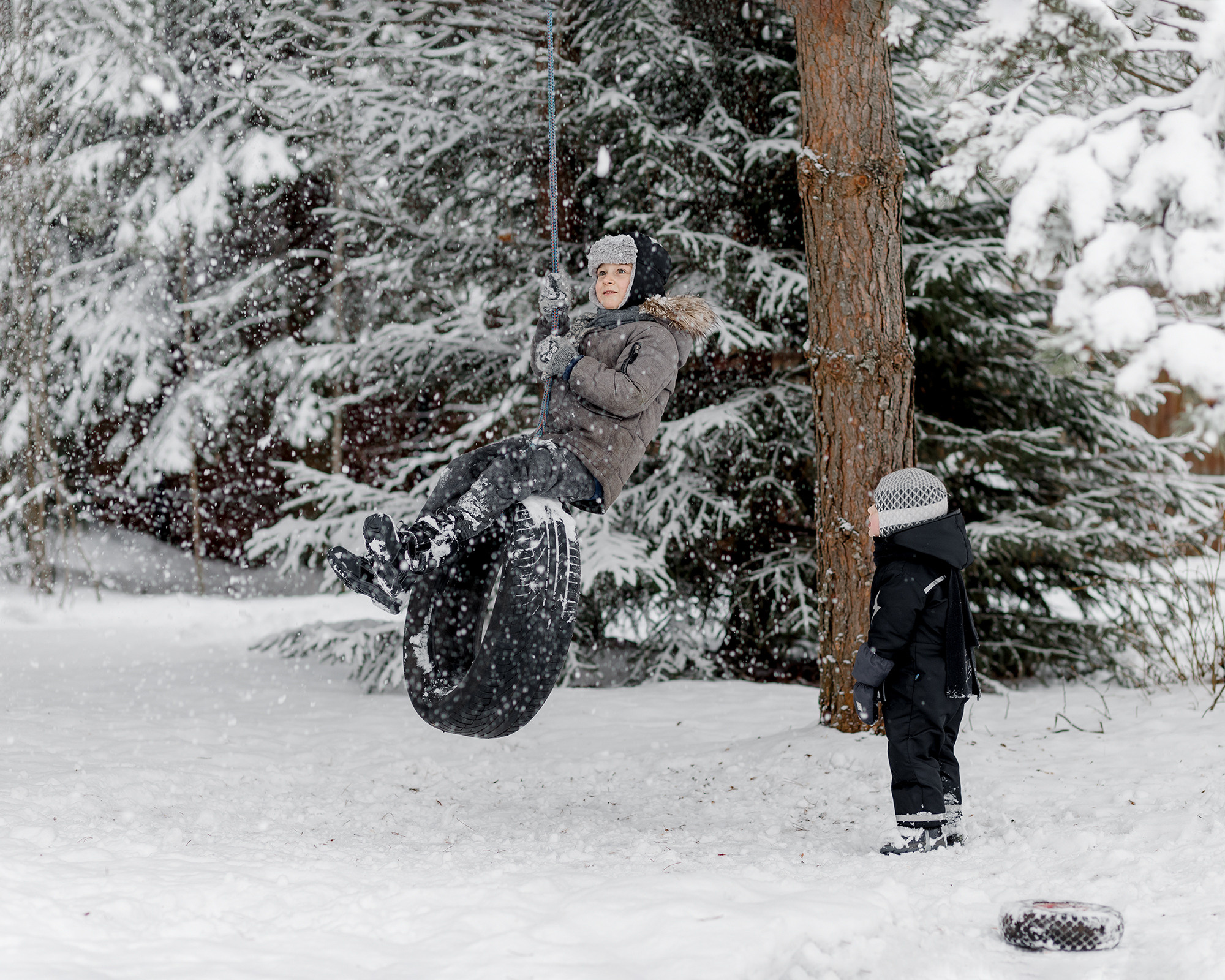 Зима. Саша с Радушкой. Семейный фотограф в Санкт-Петербурге Ирина Иванова