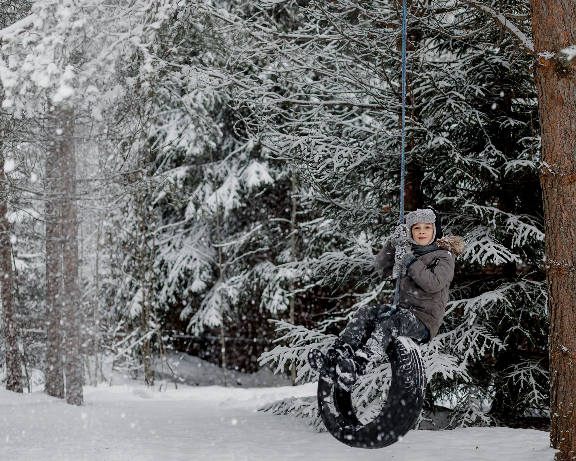 Зима. Саша с Радушкой. Семейный фотограф в Санкт-Петербурге Ирина Иванова