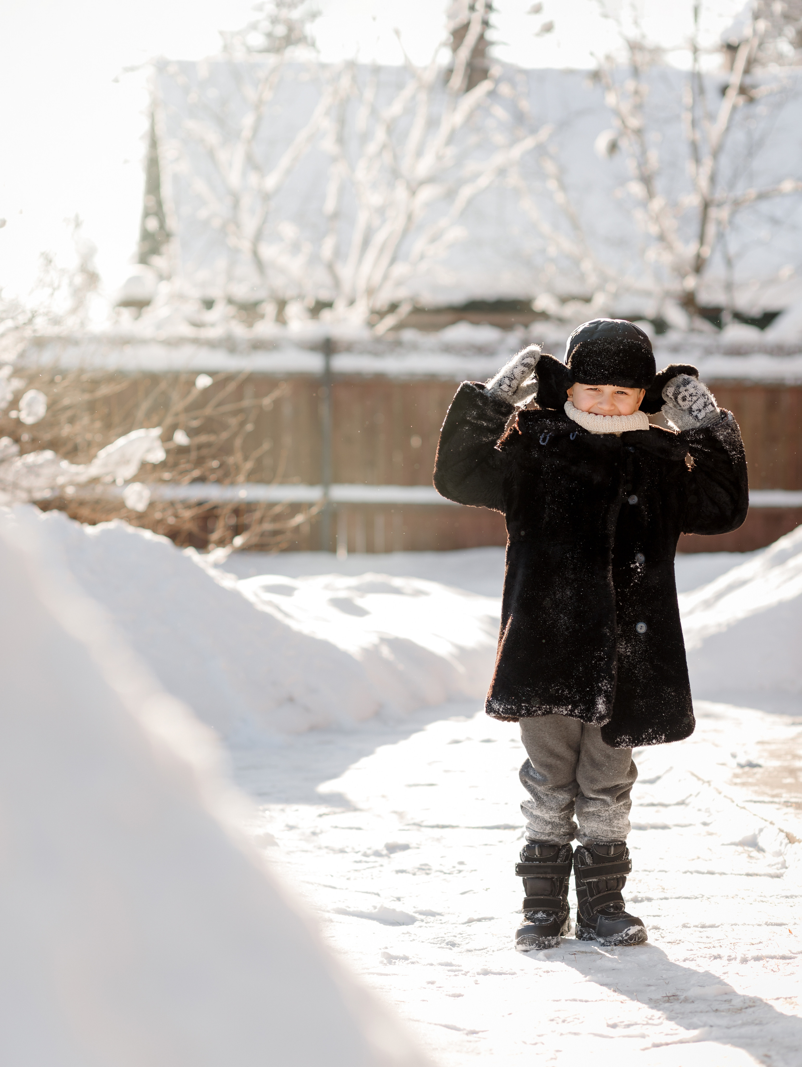 Морозное деревенское утро. Семейный фотограф в Санкт-Петербурге Ирина Иванова