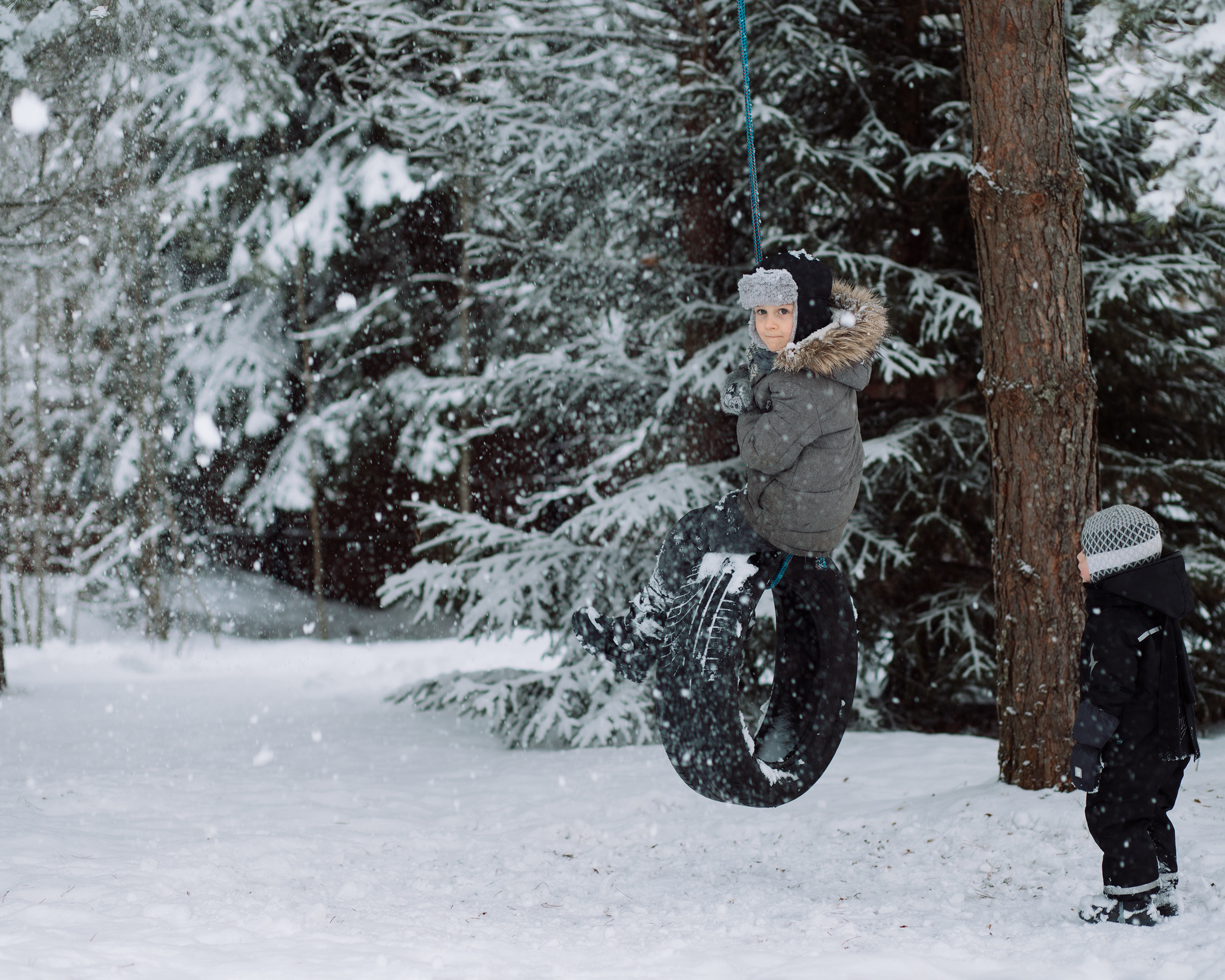 Зима. Саша с Радушкой. Семейный фотограф в Санкт-Петербурге Ирина Иванова
