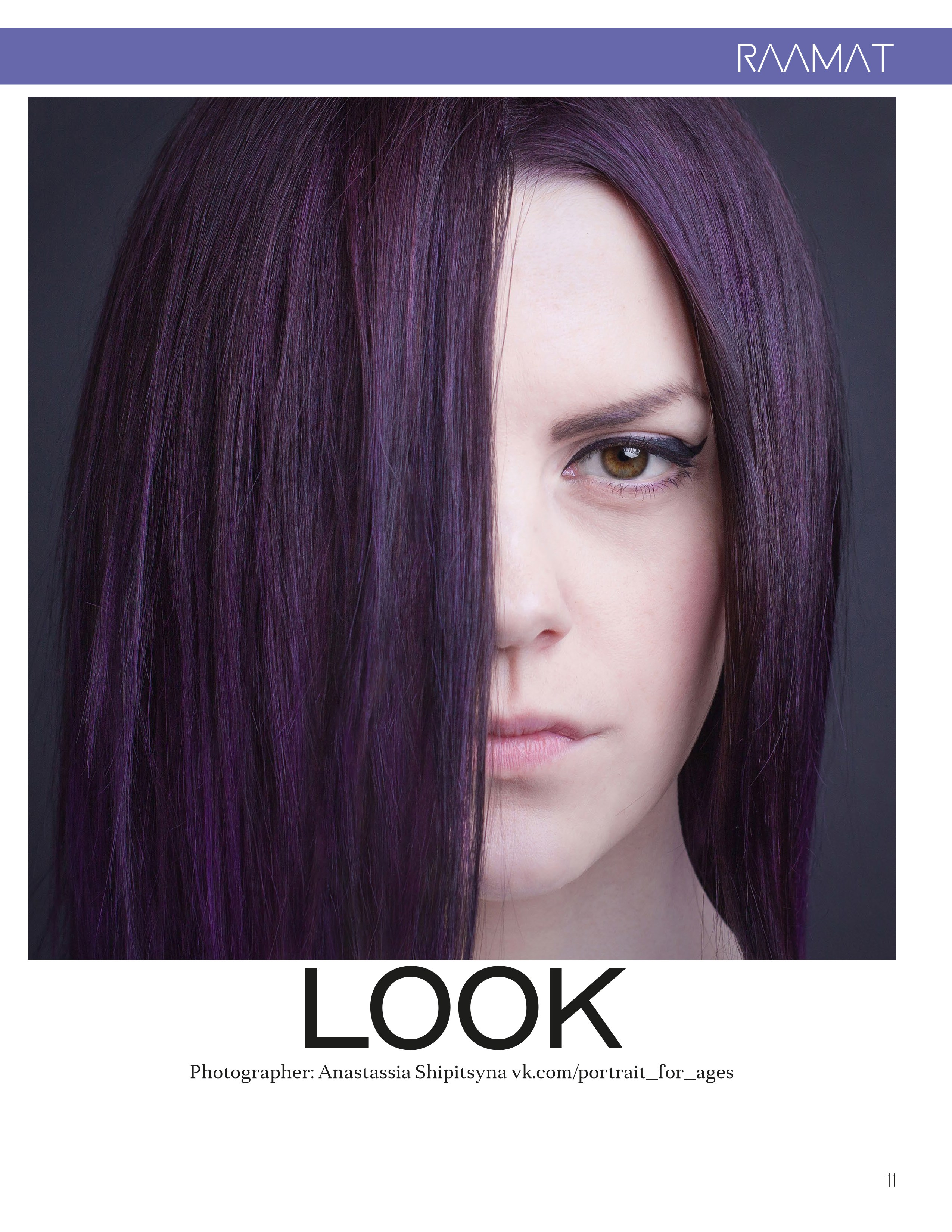 Обложка LOOK Magazine, креативный женский портрет в студии в СПб