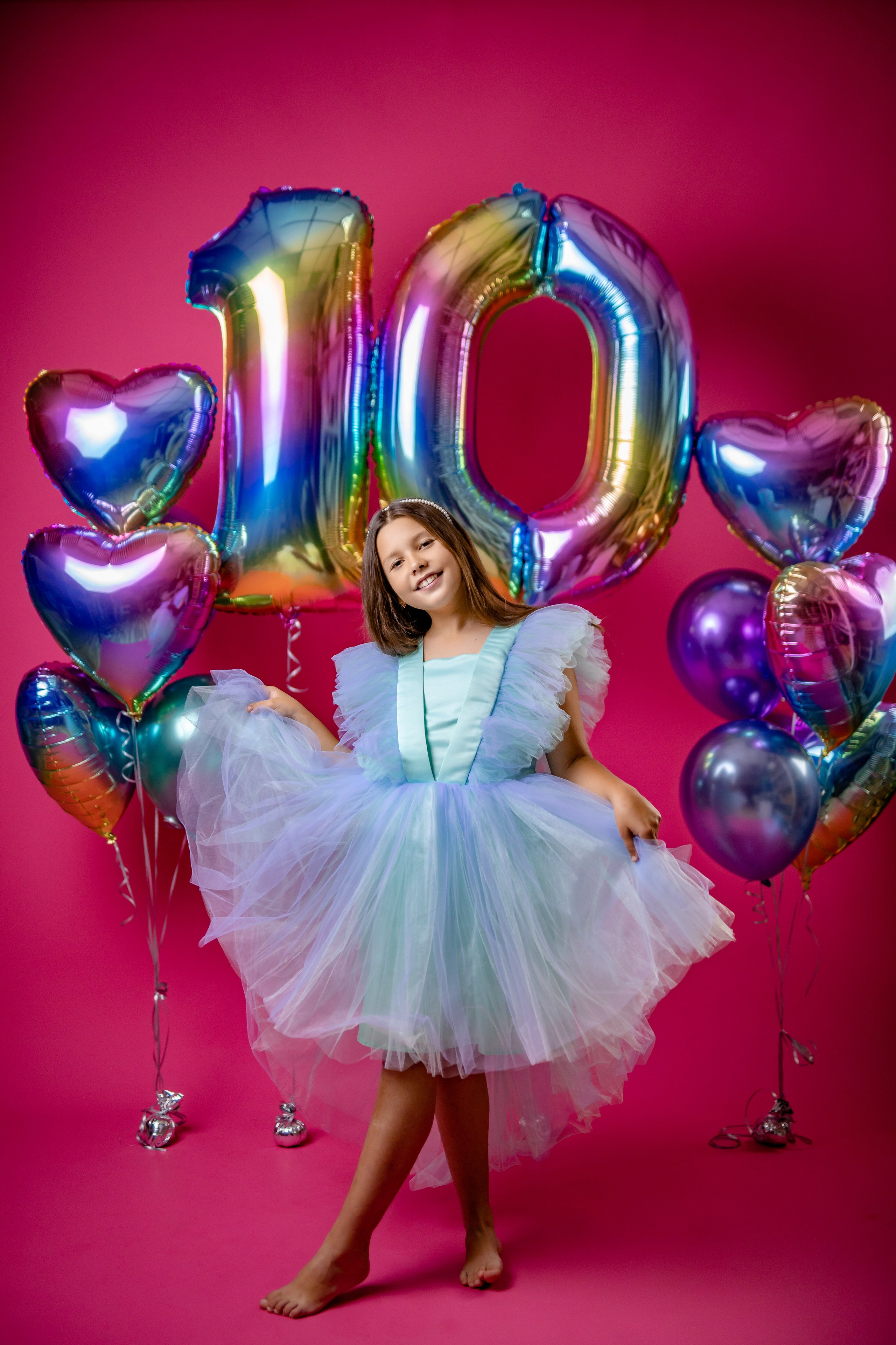 Стилизованная фотосессия в студии на день рождения ребёнка