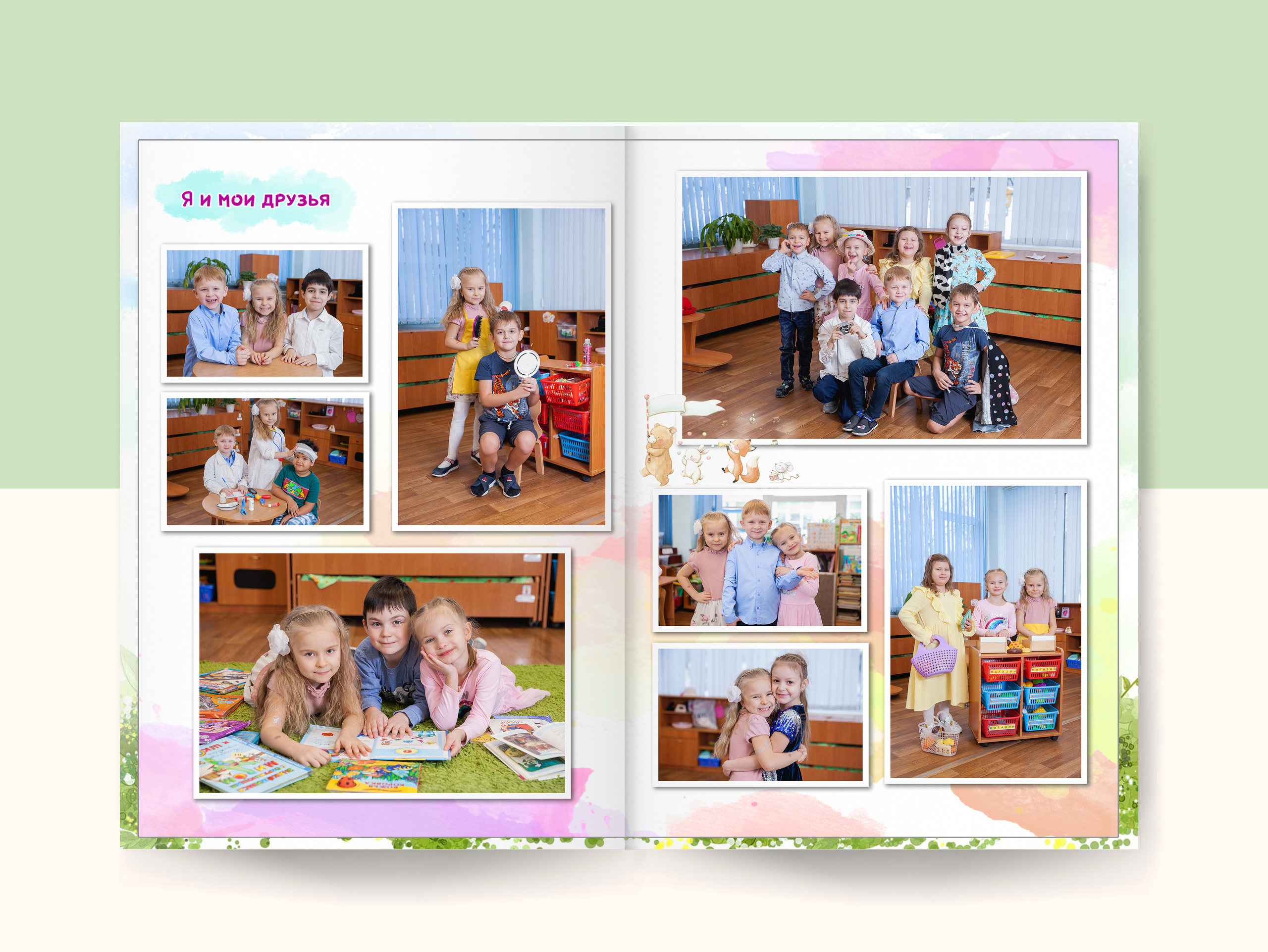 Выпускной альбом «Краски» 21×30- 5 разворотов (10 страниц), цена 4700р. Семейный и детский фотограф в Санкт-Петербурге Алексеева Анна