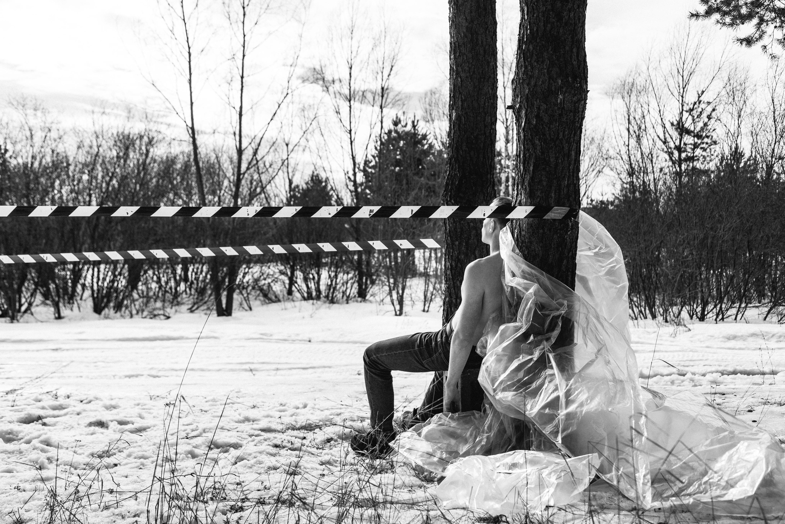 Зимняя мужская в пакете. Портретный и репортажный фотограф. Эмоциональные и откровенные портрет