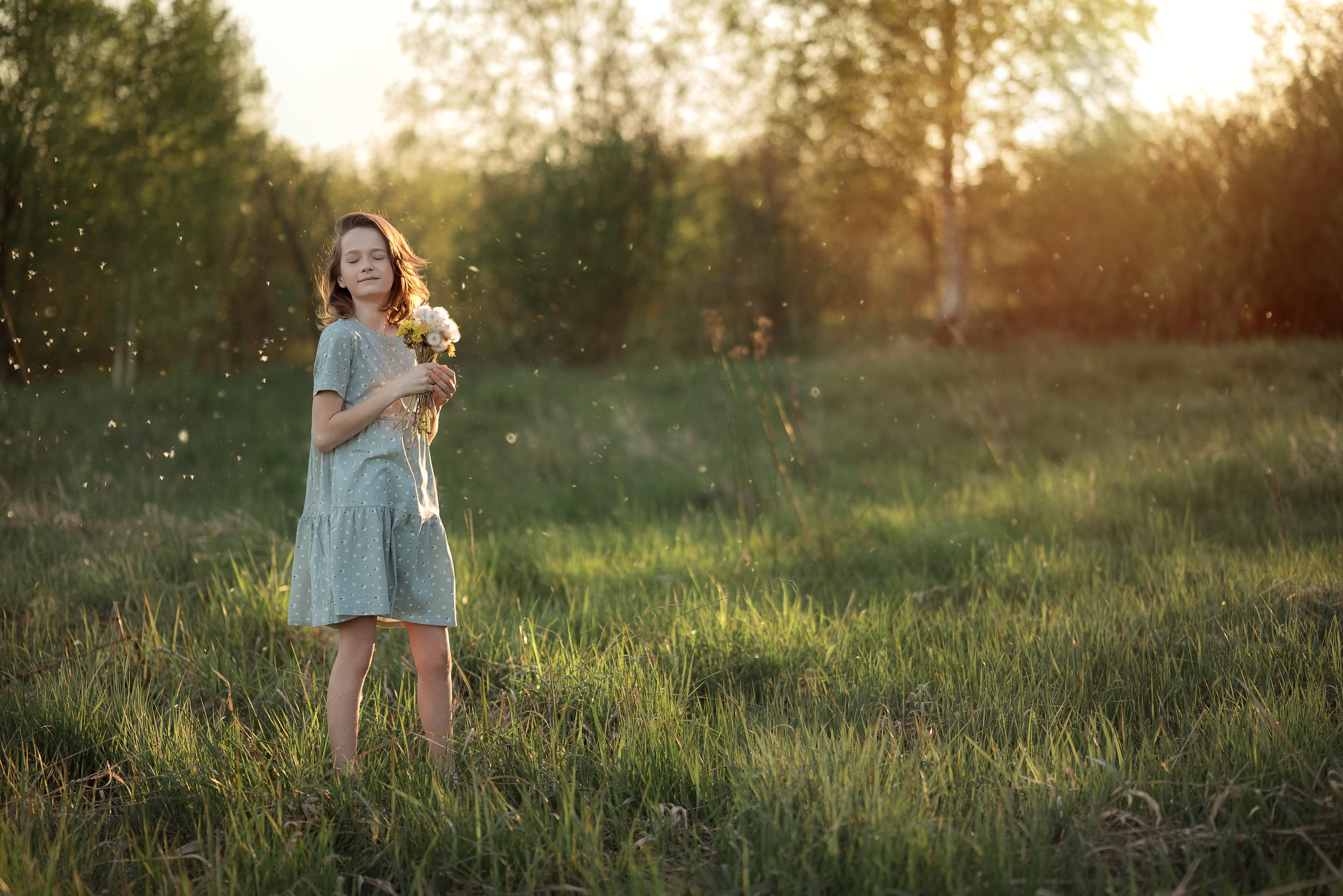 детские летние фотосессии на природе