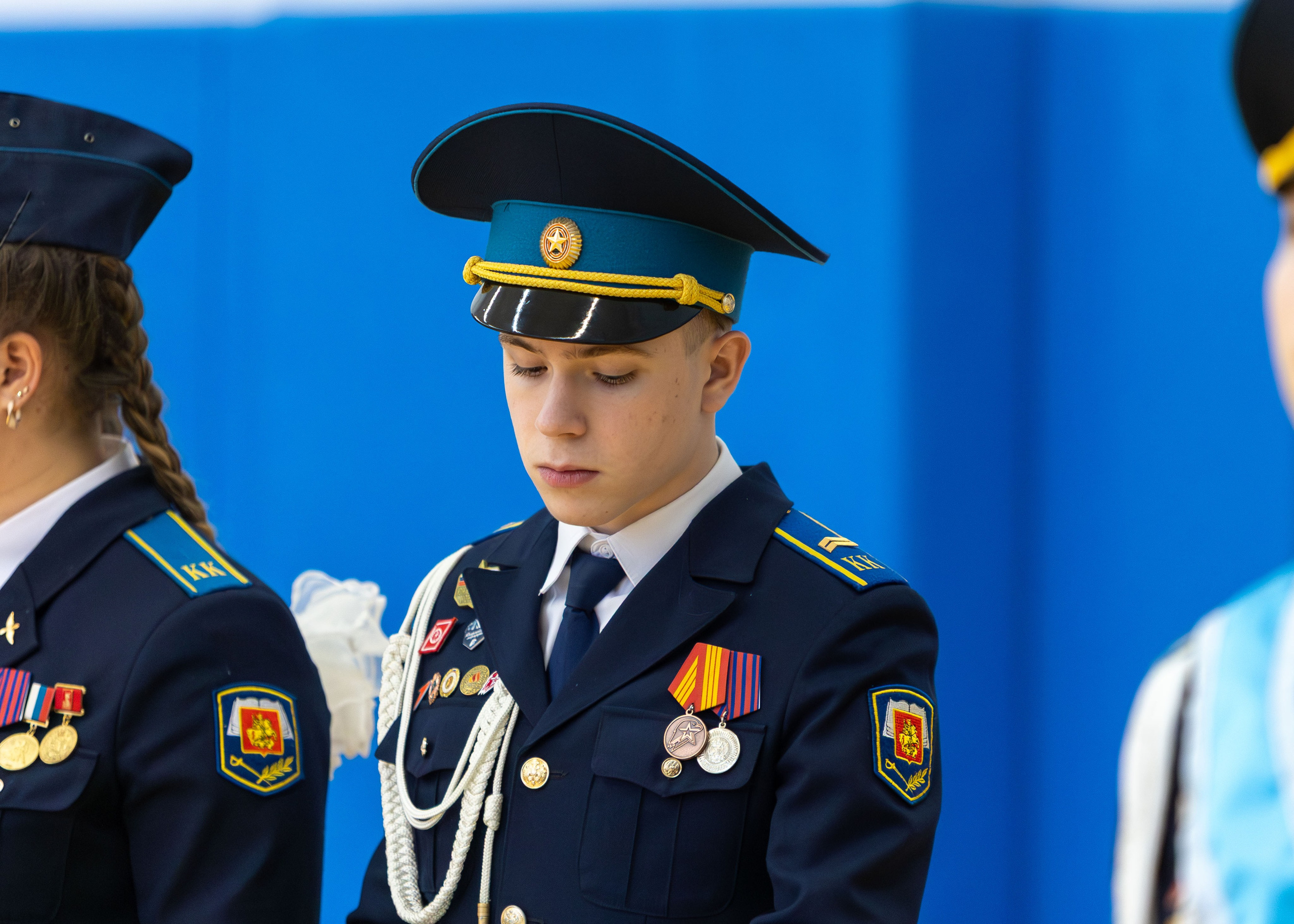 кадеты гимназии №7 Подольск перед церемонией посвящения