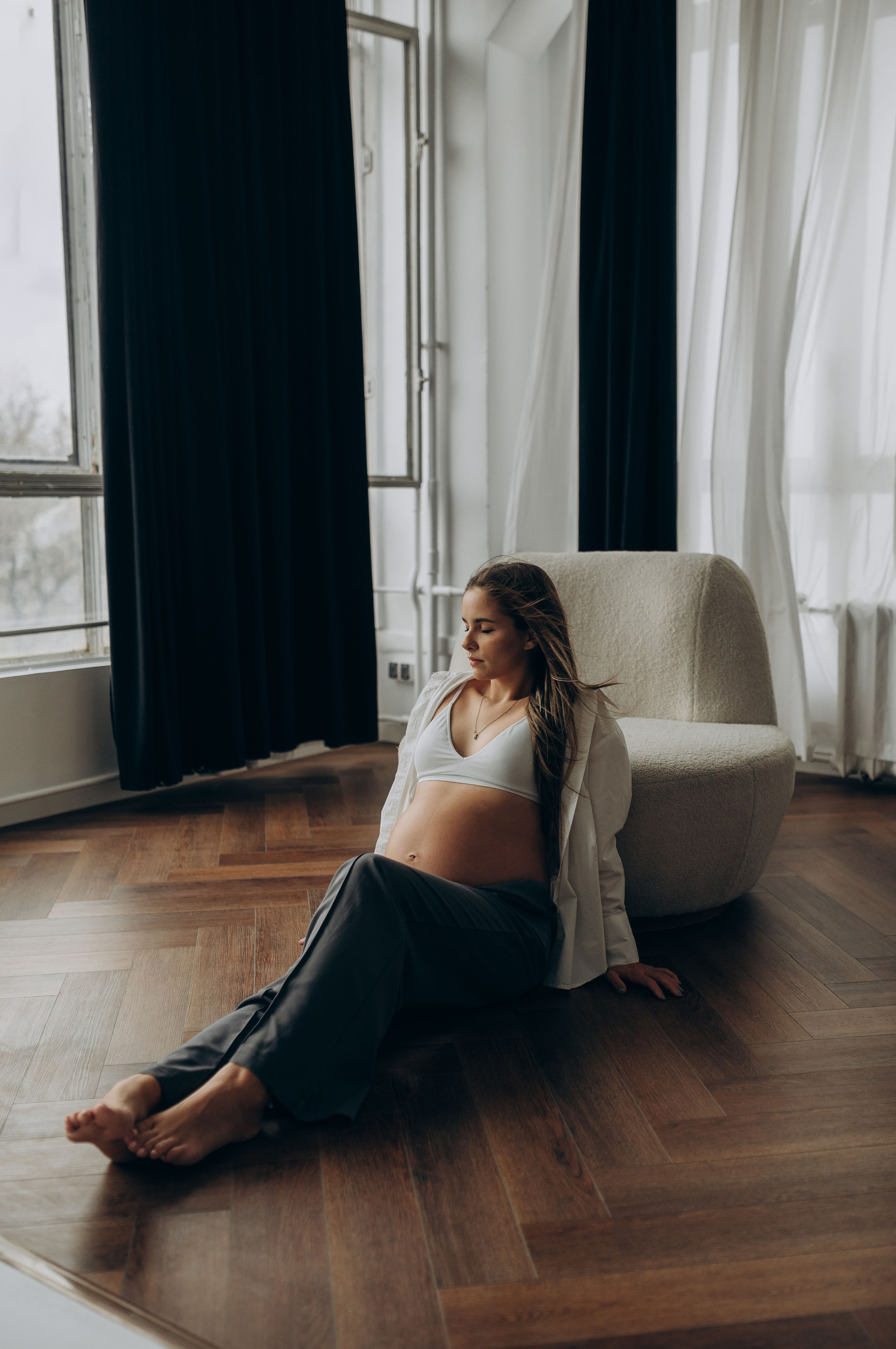 Фотосессия беременности в студии. Семейный фотограф в Домодедово и Москве Елена Пичугина