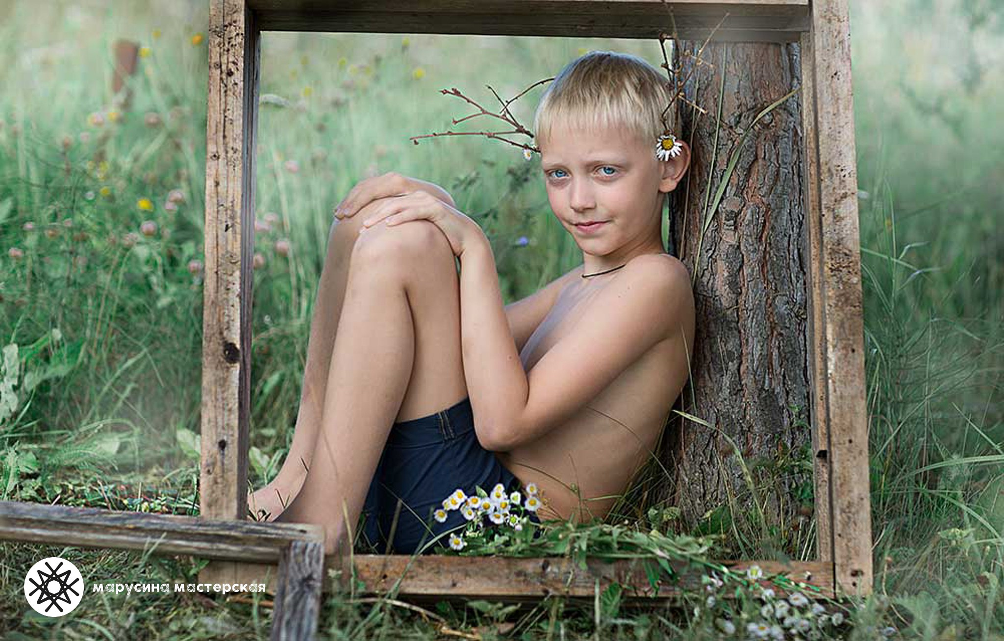 Авторская творческая фотография — детский портрет, лето, деревня, дача