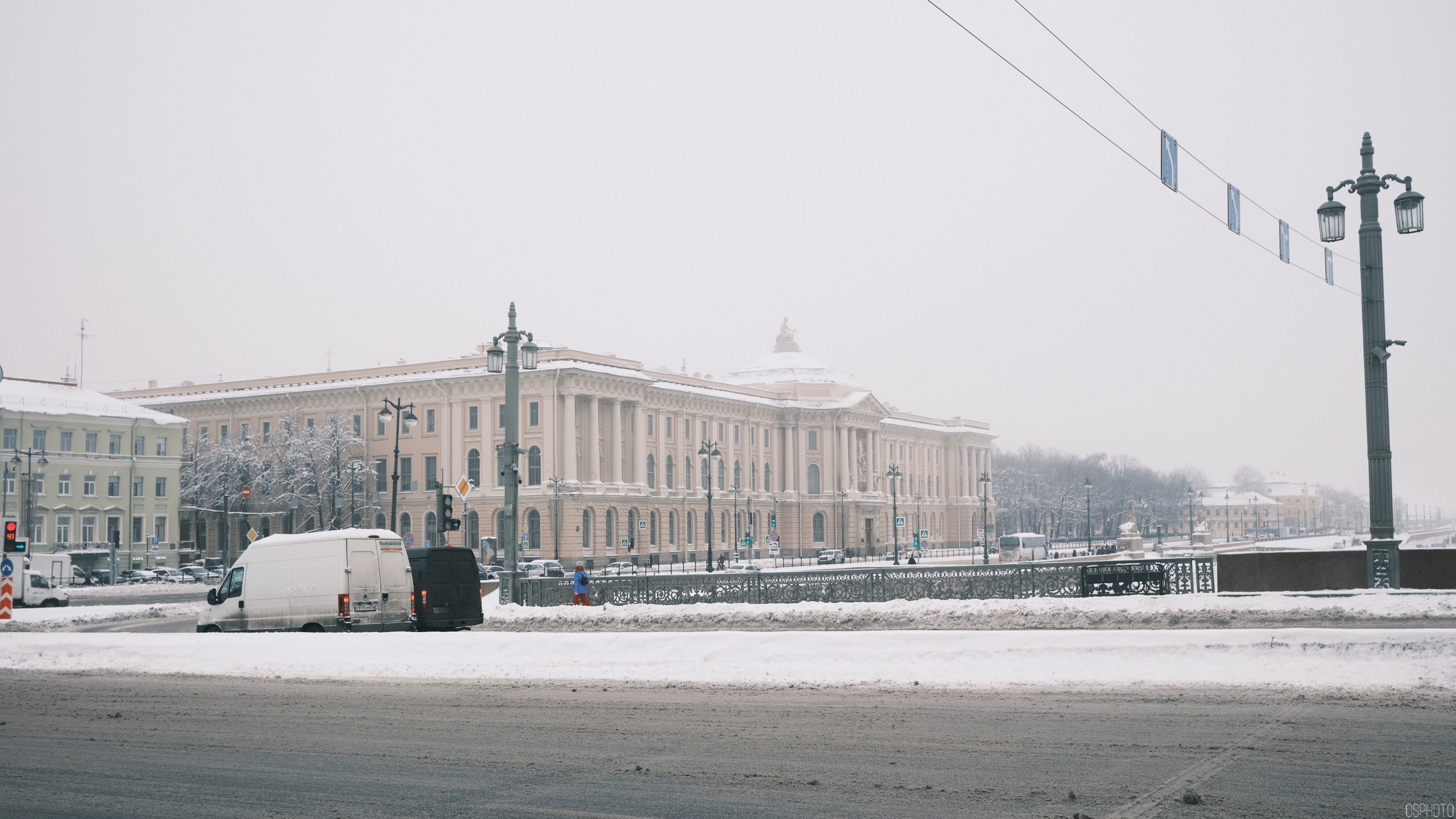 Снег и туман в Санкт-Петербурге. Фотографъ Сергѣевъ. Поймать мгновеніе