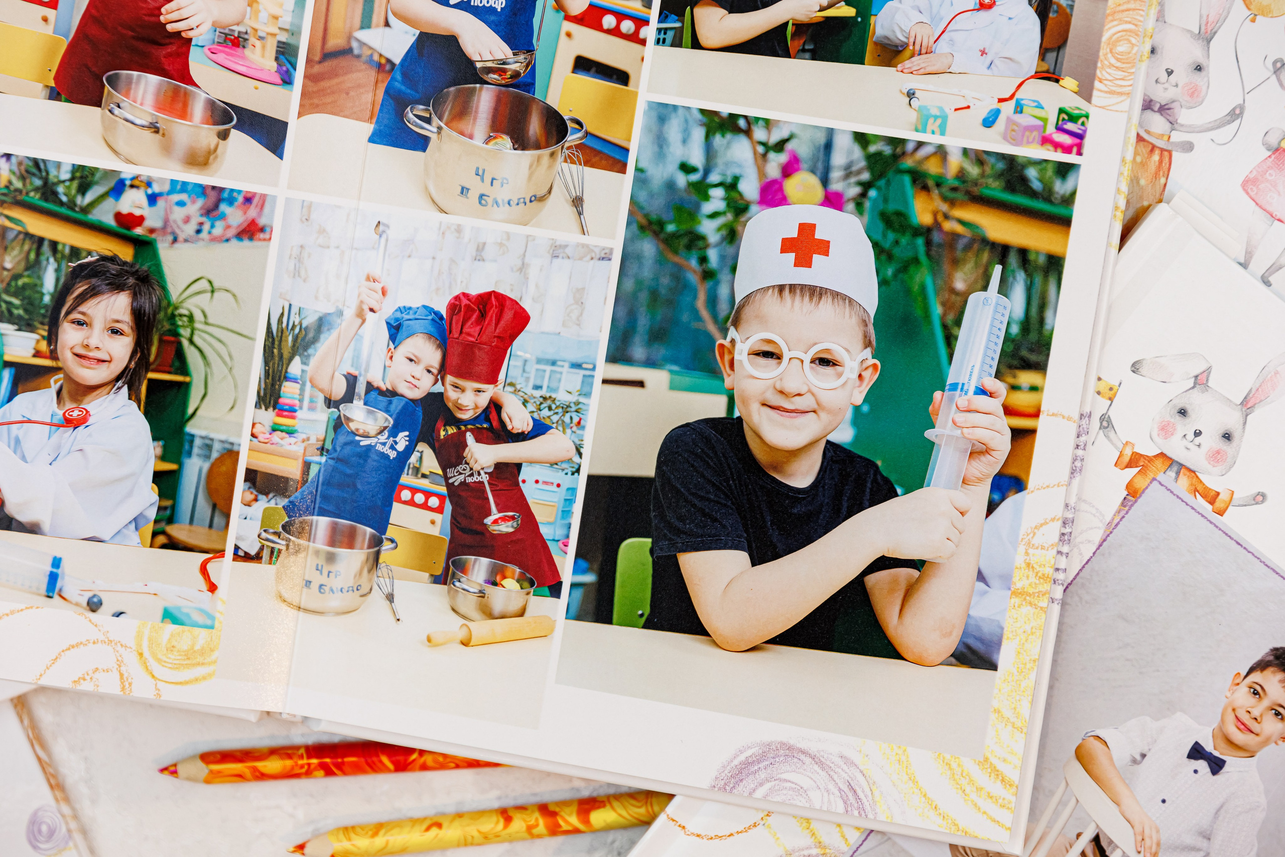 Выпускные альбомы в детский сад. Семейный и детский фотограф Комина Елена, Власиха, Одинцово