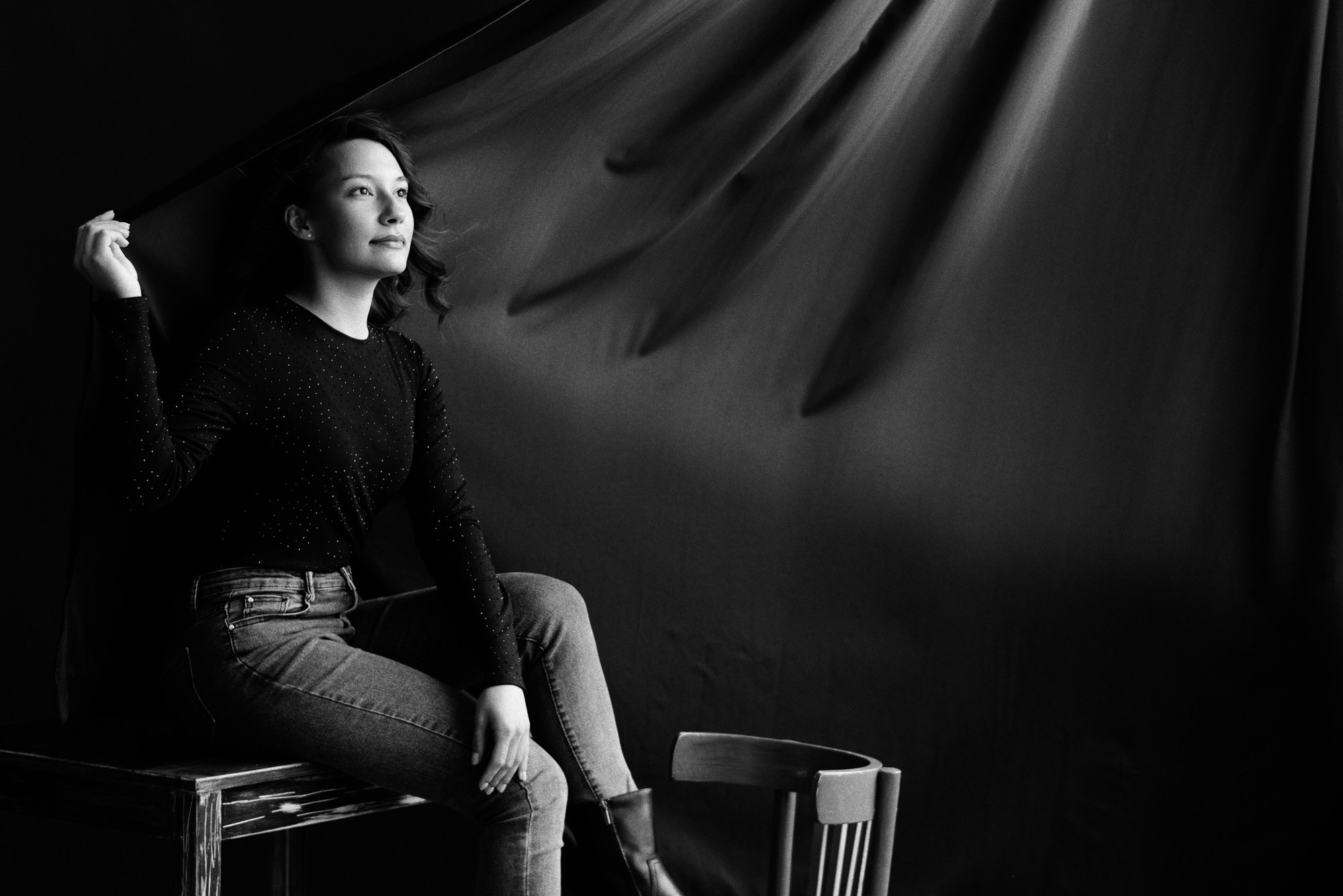 ЧБ портрет в Тюмени | Фотограф Дарья Мустафина. Портретный фотограф Тюмень Дарья Мустафина