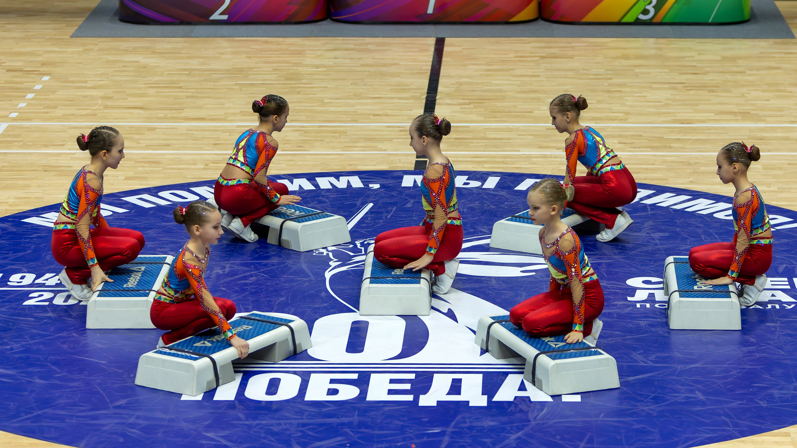 выступление команда фитнес аэробика соревнования дети