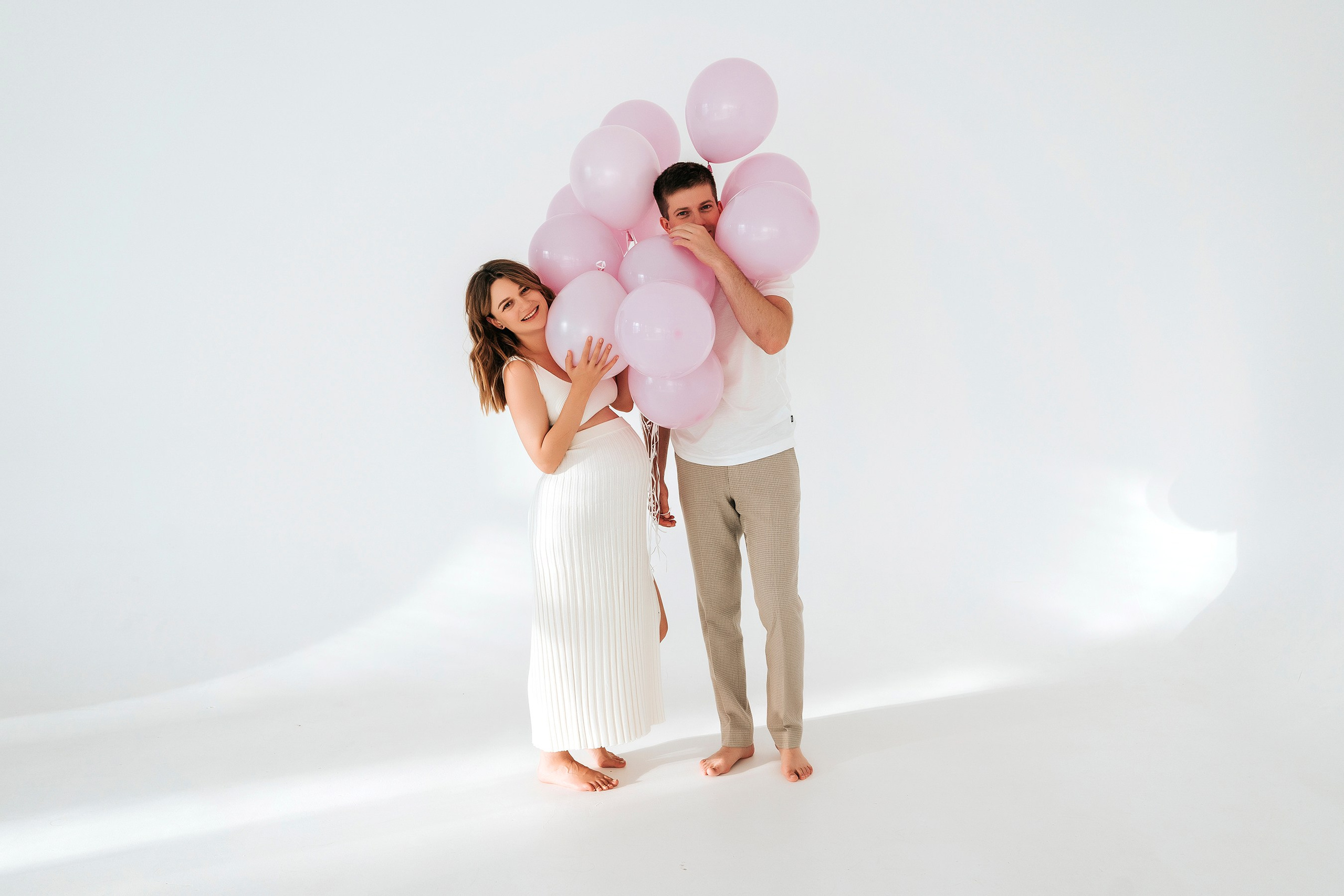 фотосессия беременности с мужем в студии