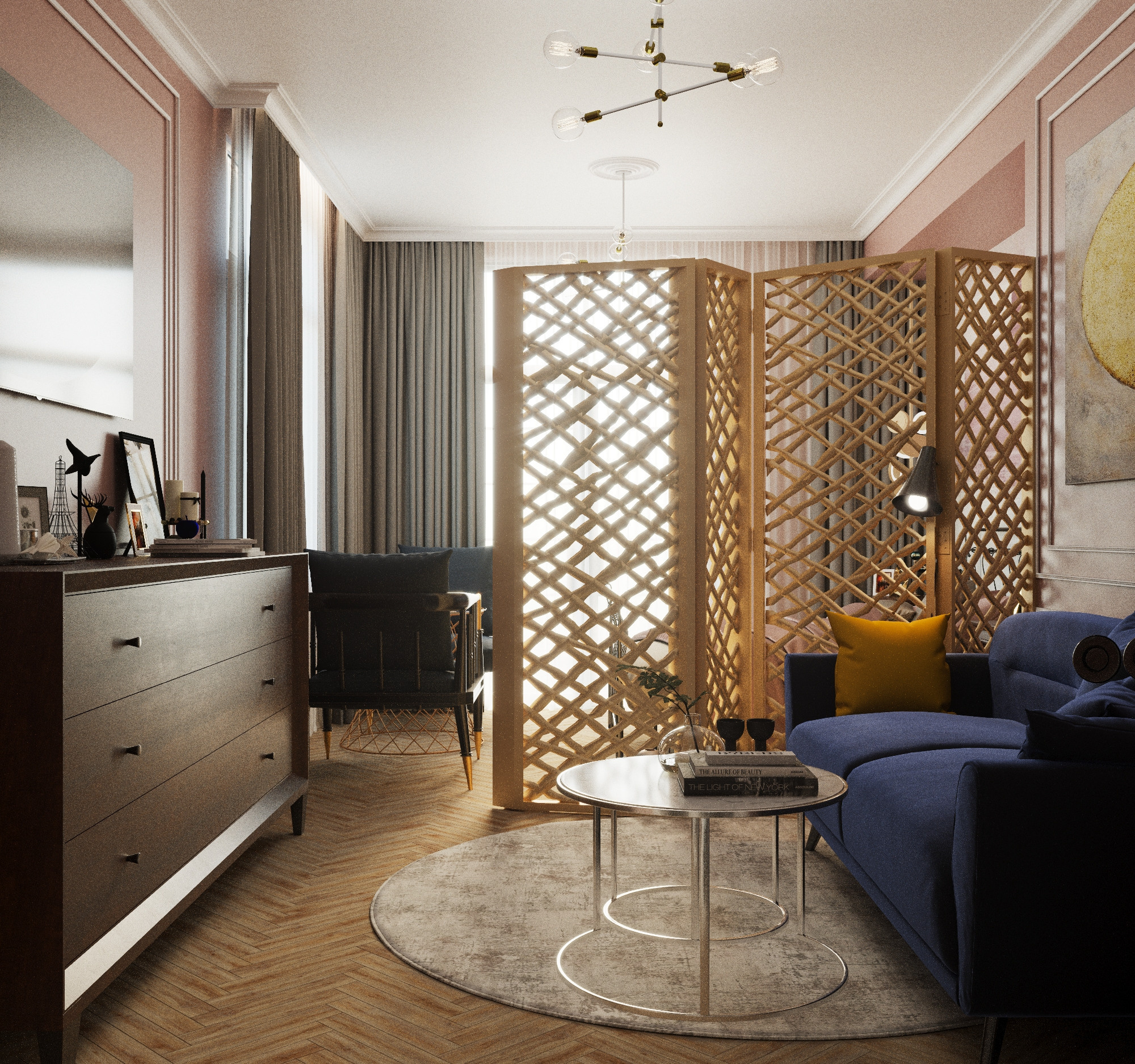 Проект: «В оттенках розового» | Нежный интерьер от Анны Филаретовой