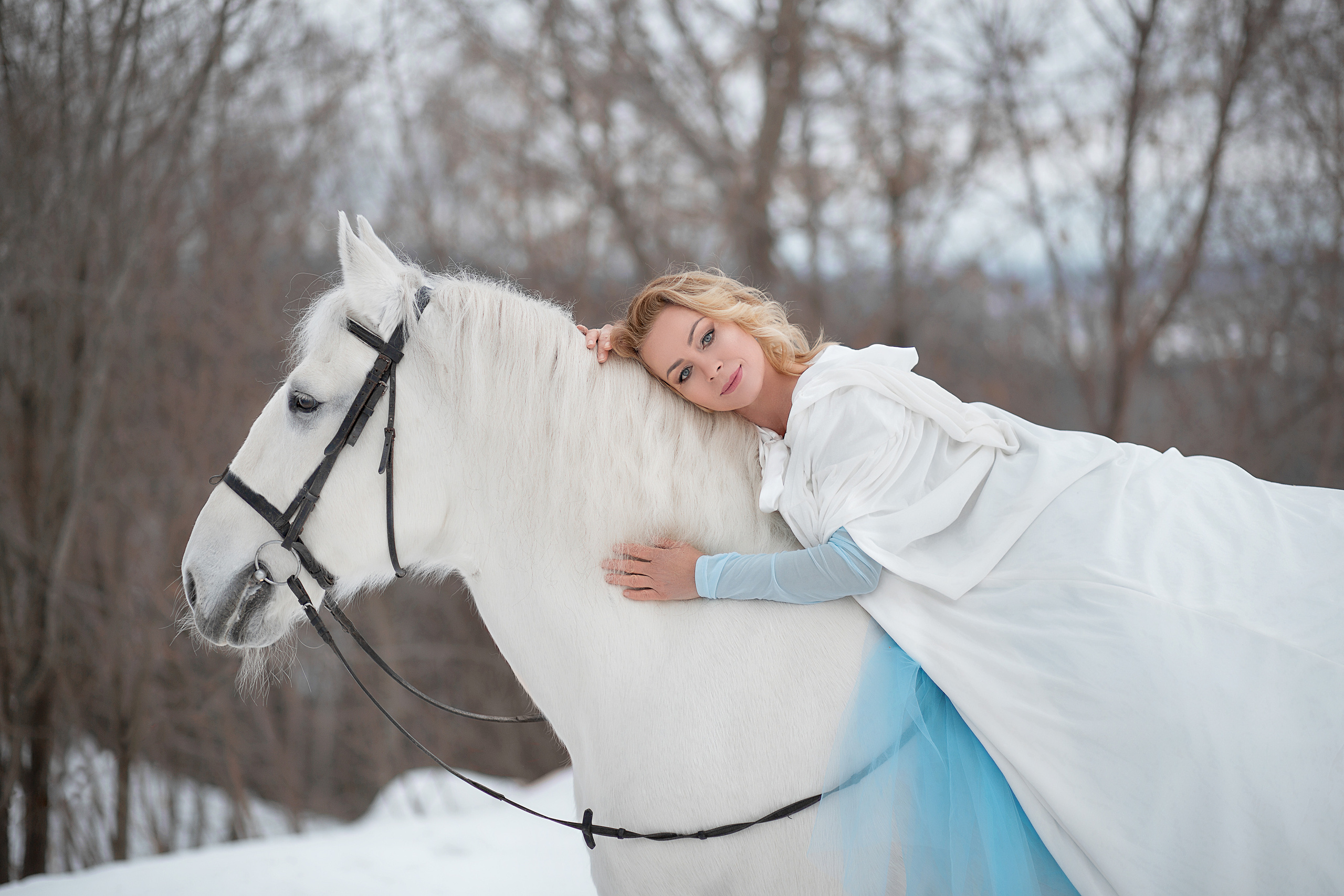 Полина и Воробей. Фотосессия с лошадьми в Нижнем Новгороде