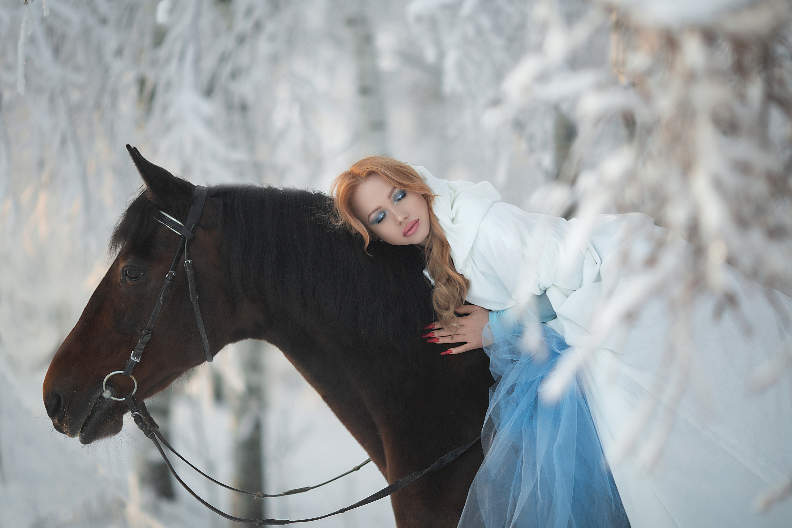 Софья и Табор. Фотосессия с лошадьми в Нижнем Новгороде