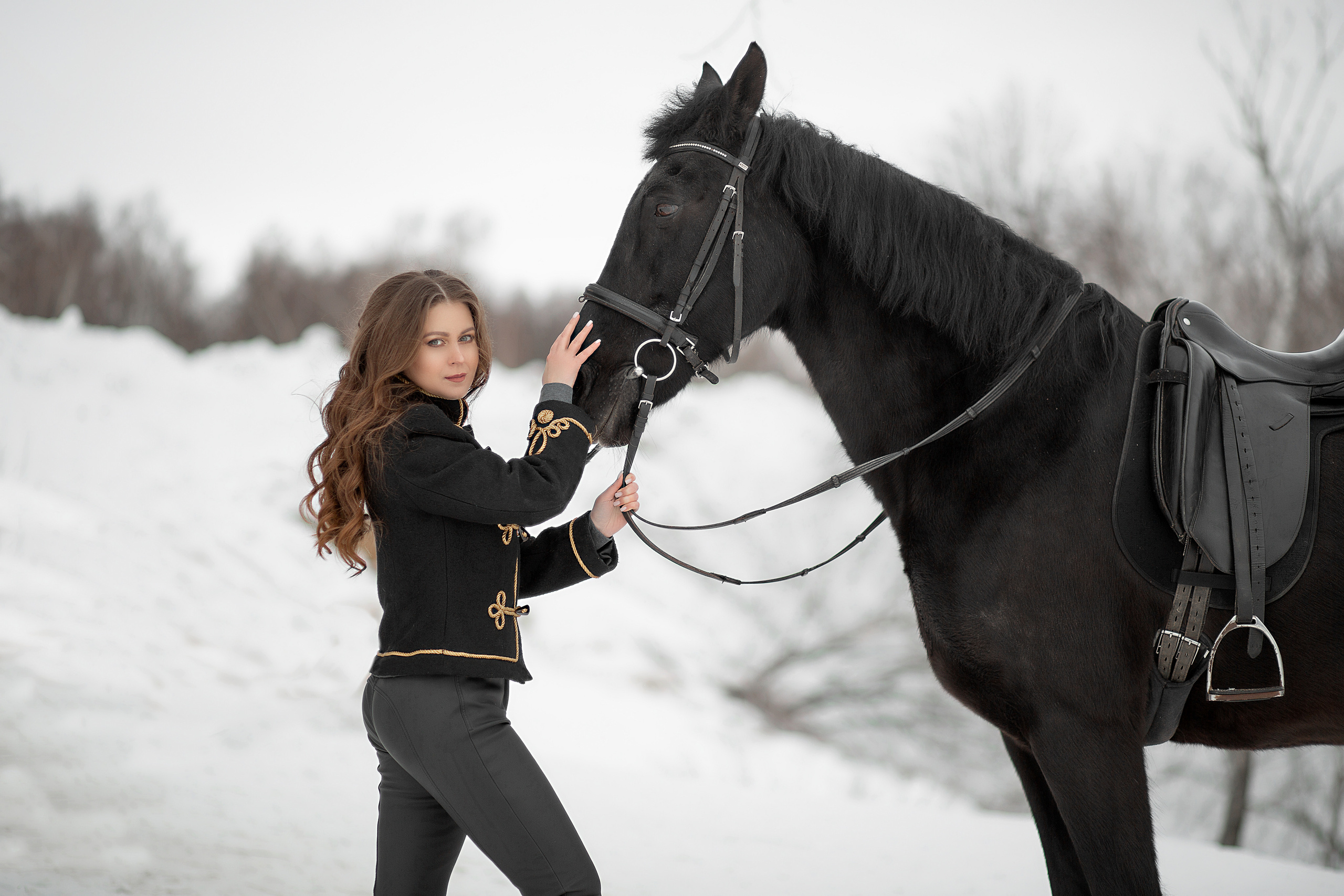 Татьяна и Жасмин. Фотосессия с лошадьми в Нижнем Новгороде