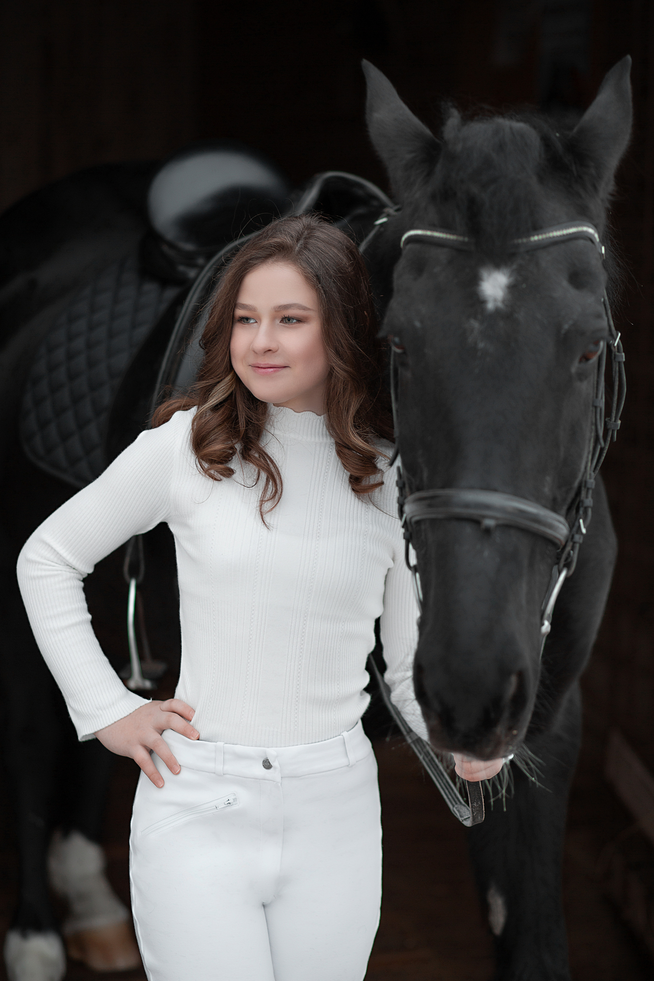 Фотосессия Анны и Жасмин фотодень 25.12.22. Фотосессия с лошадьми в Нижнем Новгороде