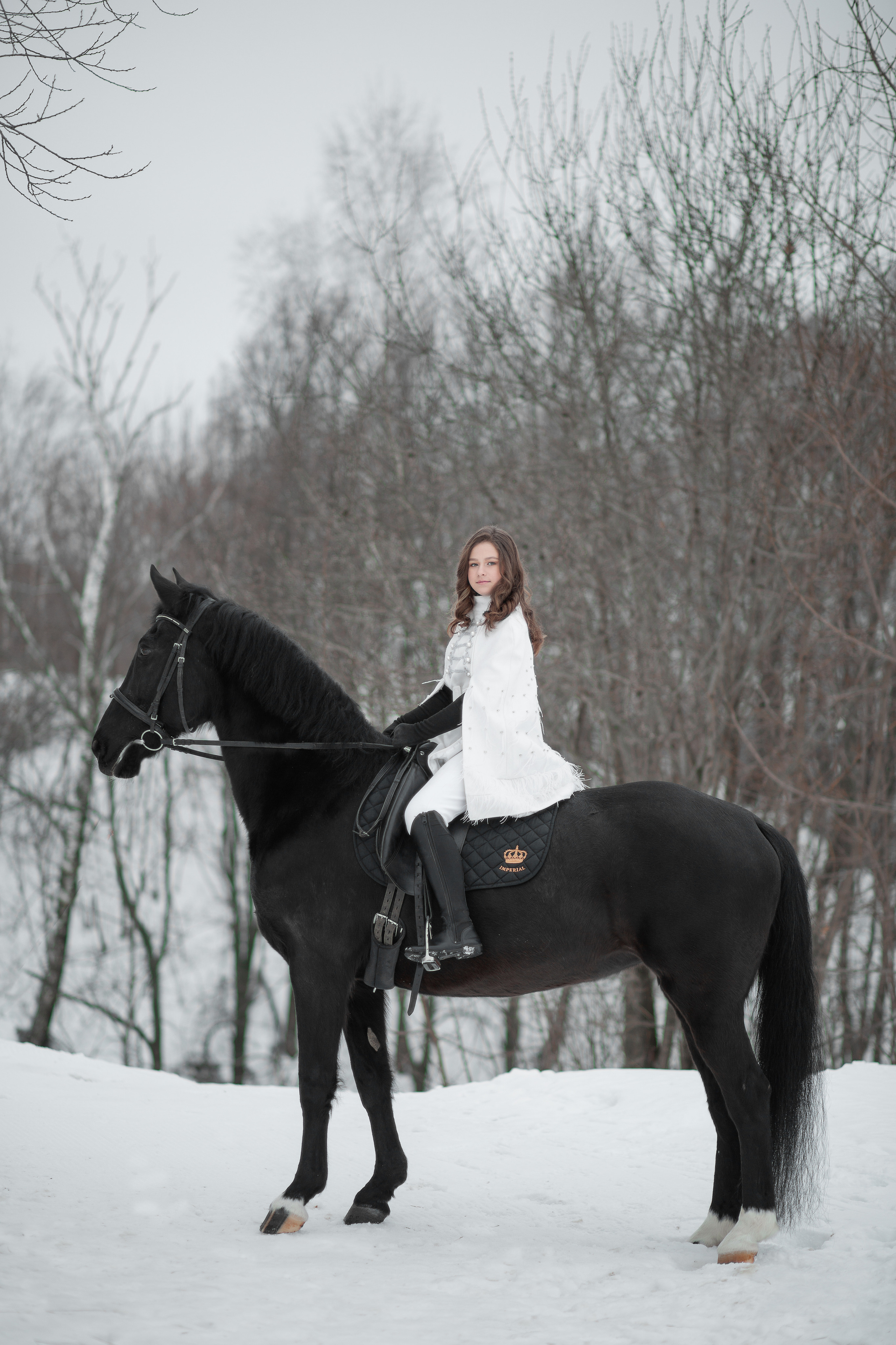 Фотосессия Анны и Жасмин фотодень 25.12.22. Фотосессия с лошадьми в Нижнем Новгороде